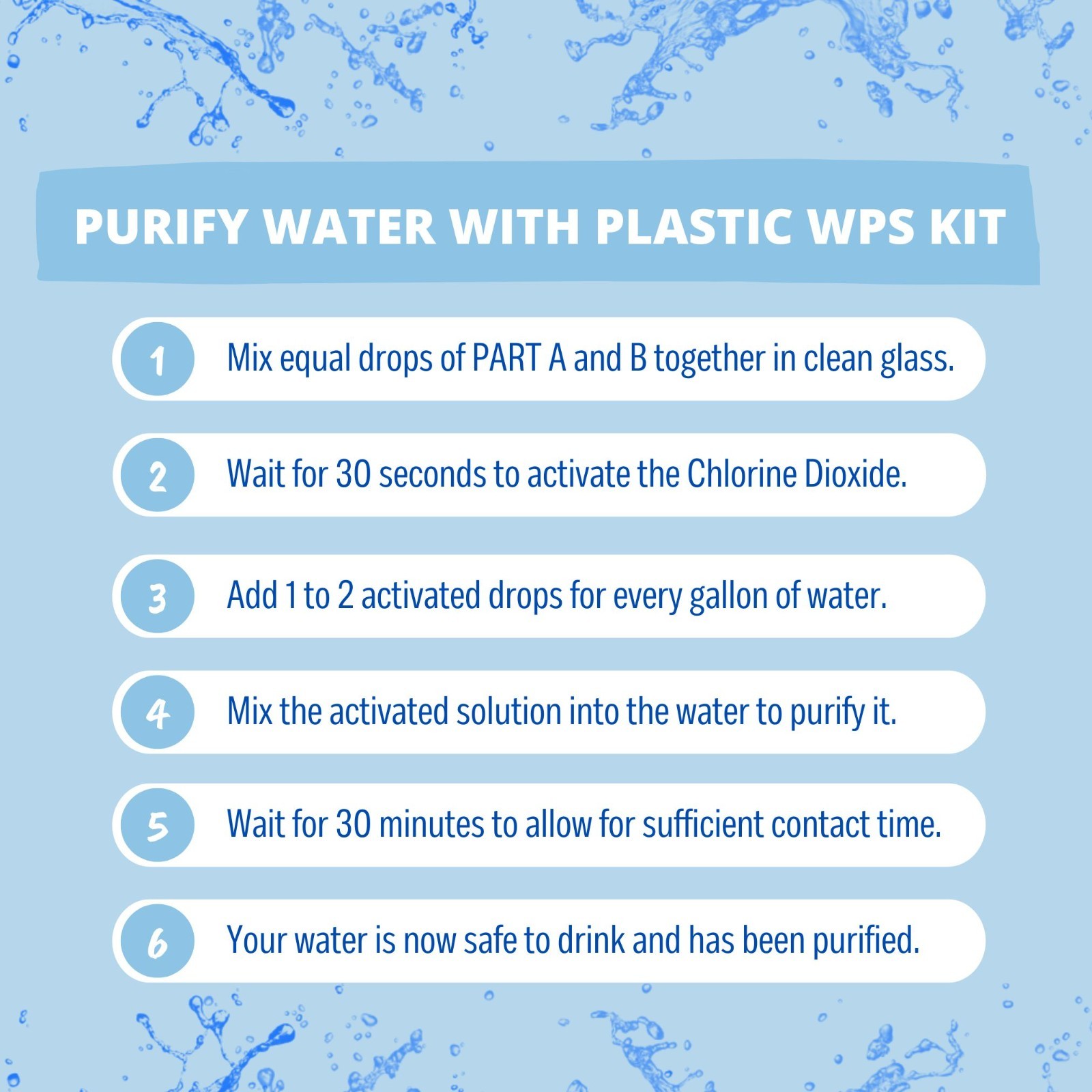 CDS KIT Water Purification Solution Plastic bottle 4.2 oz 125ml Made in Canada