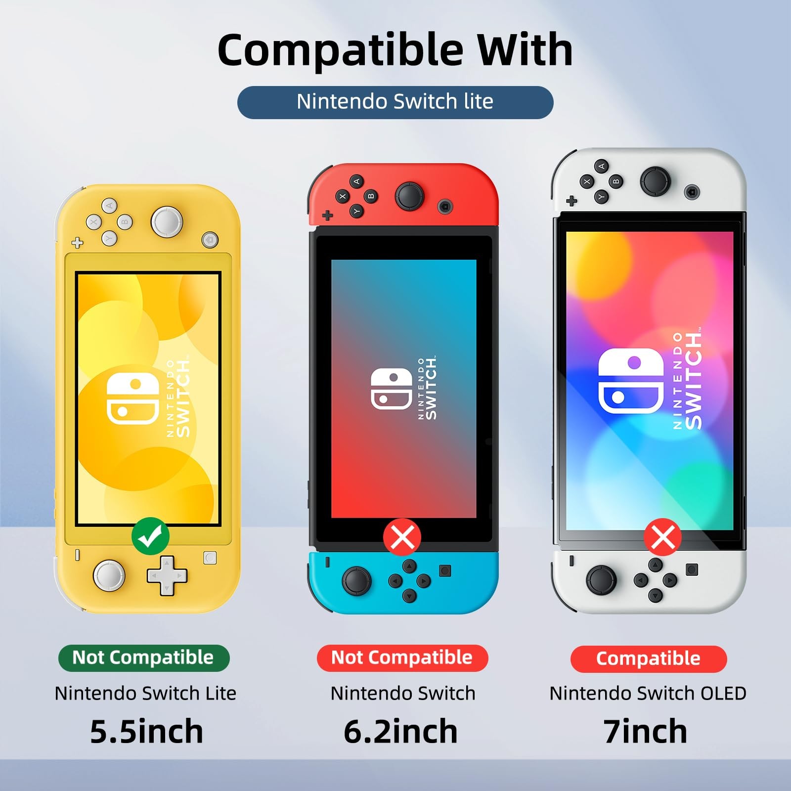 2-Pack Blue Light Blocking Screen Protector for Switch Lite Model 2019 [5.5 I...