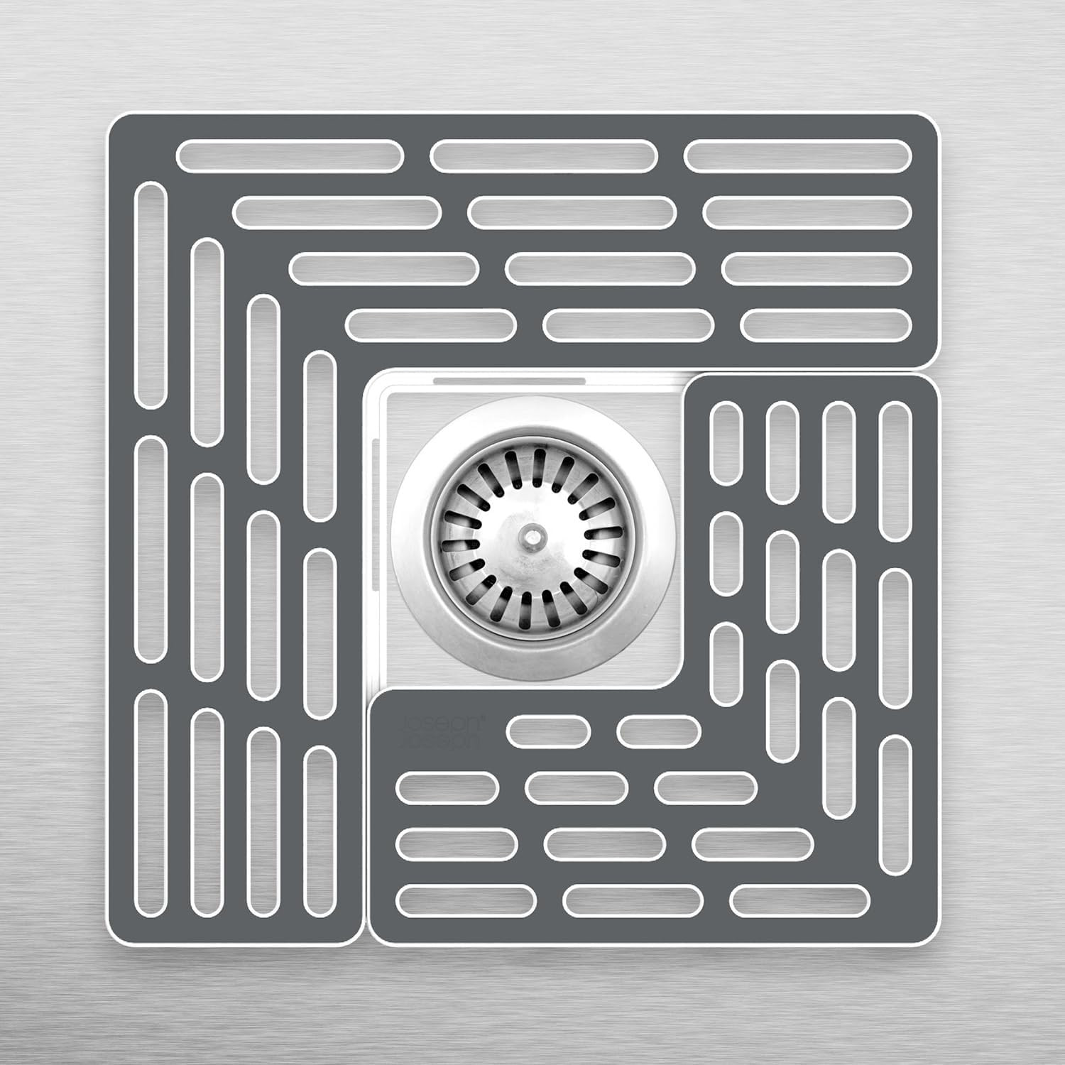 Joseph Joseph Sinksaver Adjustable Sink Protector Mat, Non-Slip, Gray