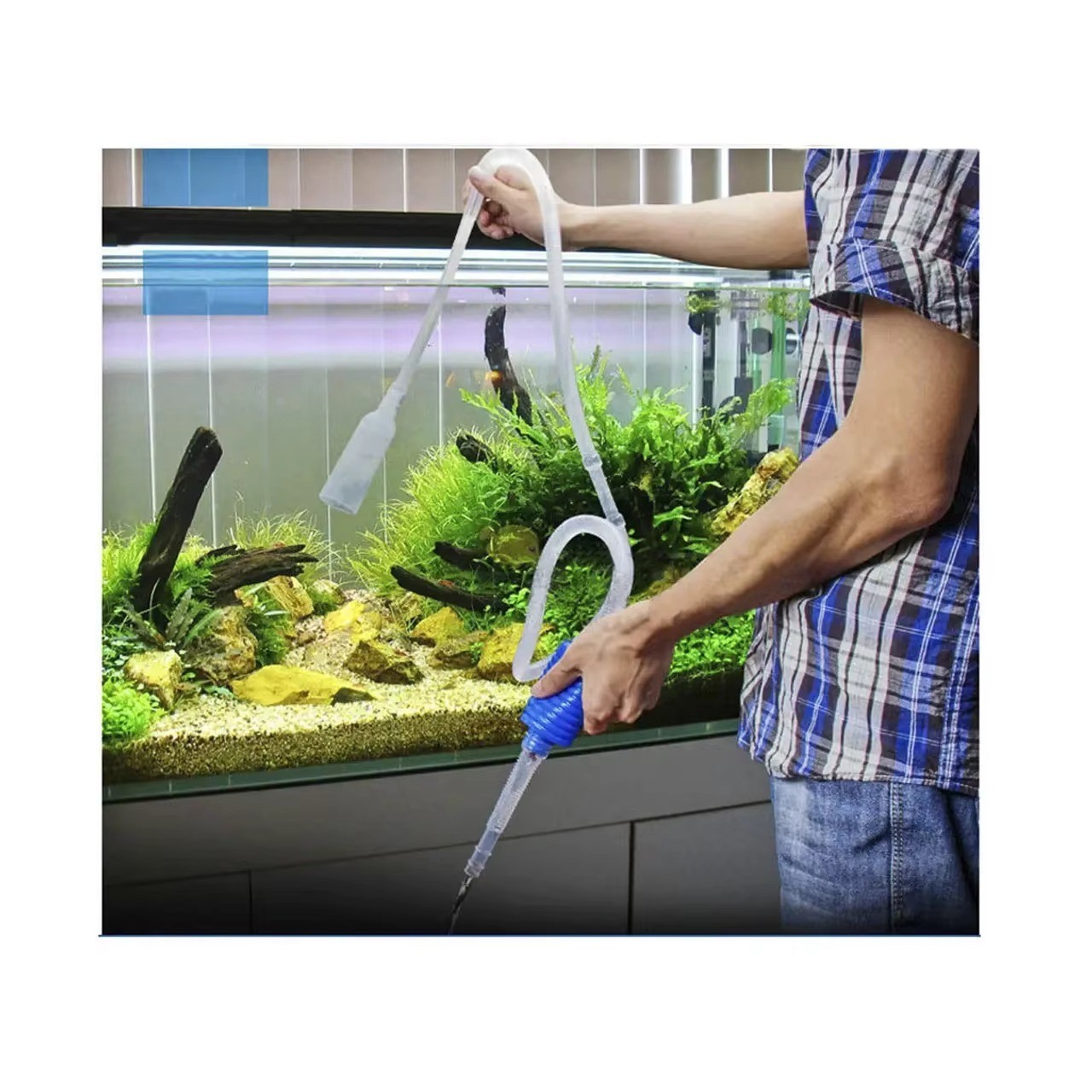 Aquarium Siphon Vacuum Cleaner Fish Tank Water Changer Gravel Sand Cleaner
