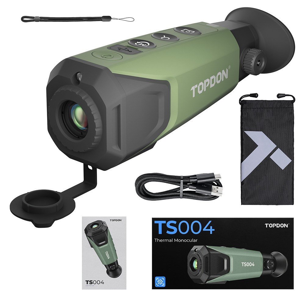TOPDON TS004, 256x192 50Hz Thermal Monocular Scope Video Recording for Hunting