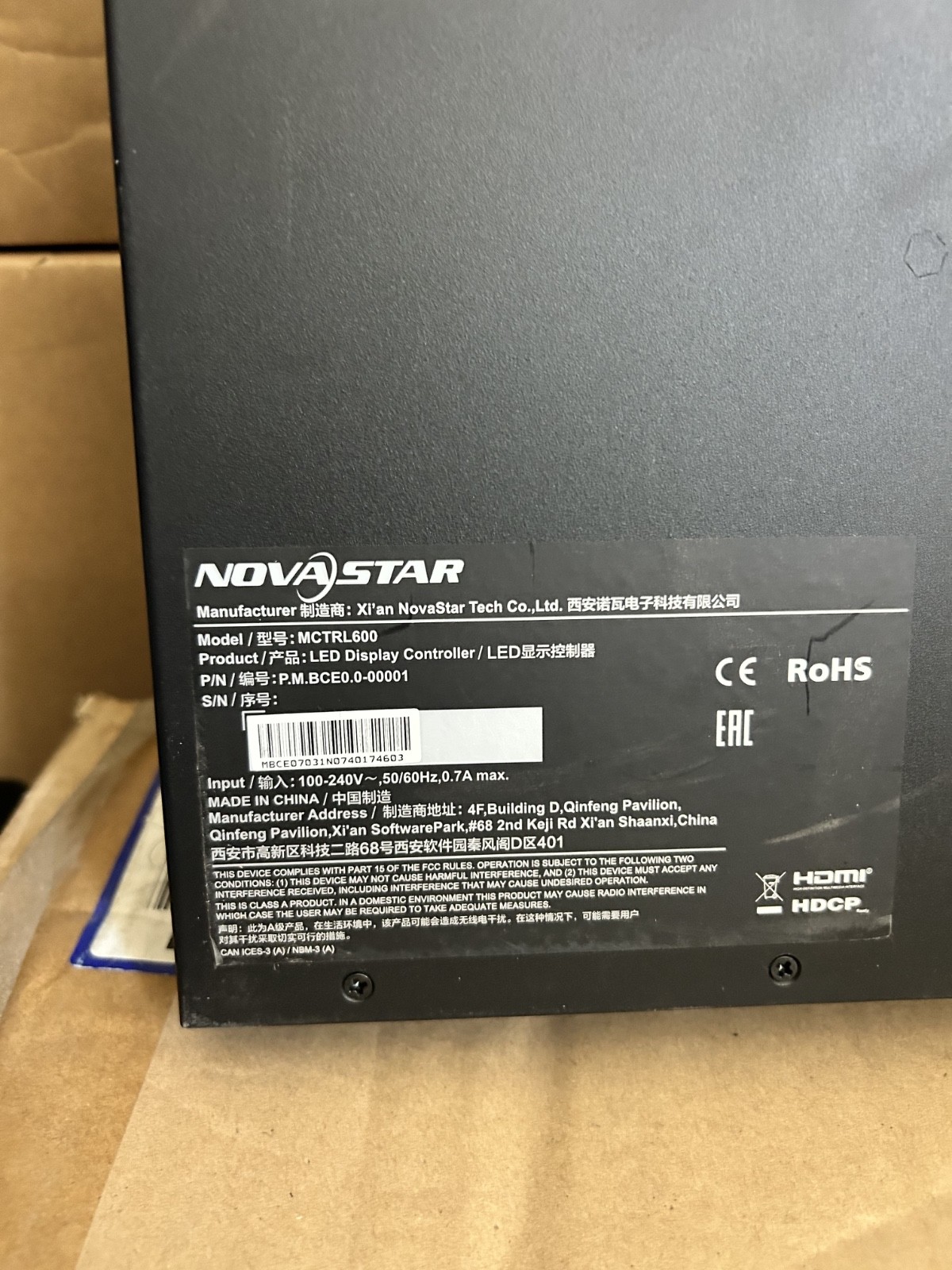 NovaStar MCTRL600 Synchronous LED Display Controller - IEC of choice