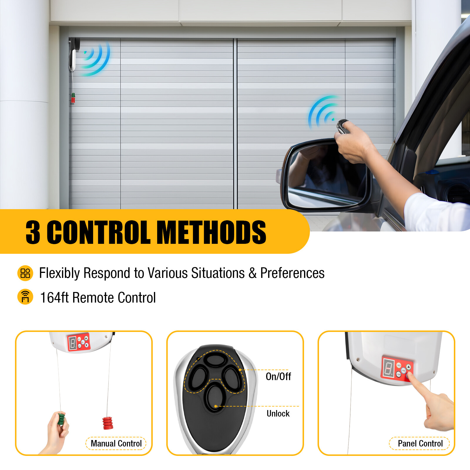 Automatic Garage Roll Up Roller Door Opener Motor with Remote Control Motor 100W