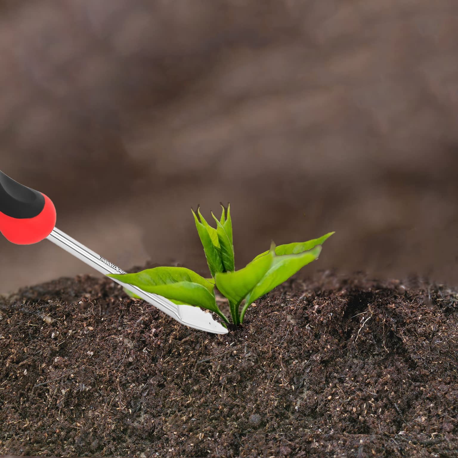 KLDOLLAR Weed Puller Tool, Dandelion Weeder Tool with Soft Handle, Red