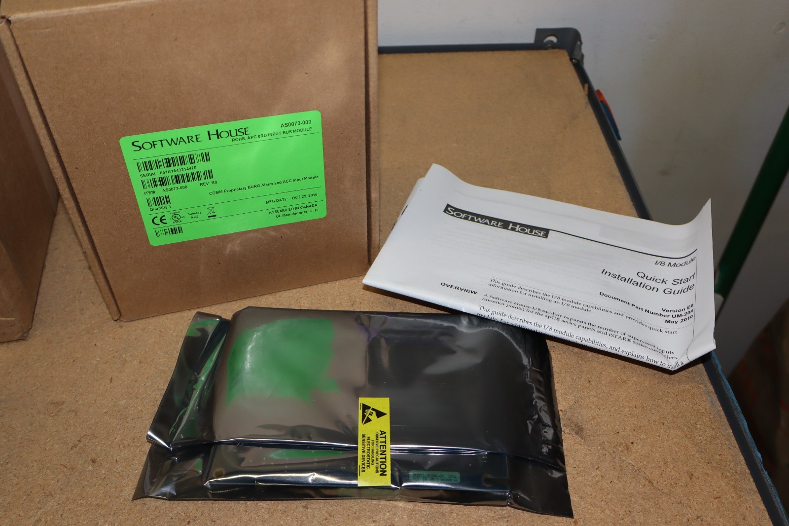 Software House I/8 Input Module Board AS0073-000 APC 8RD Expansion New Sealed