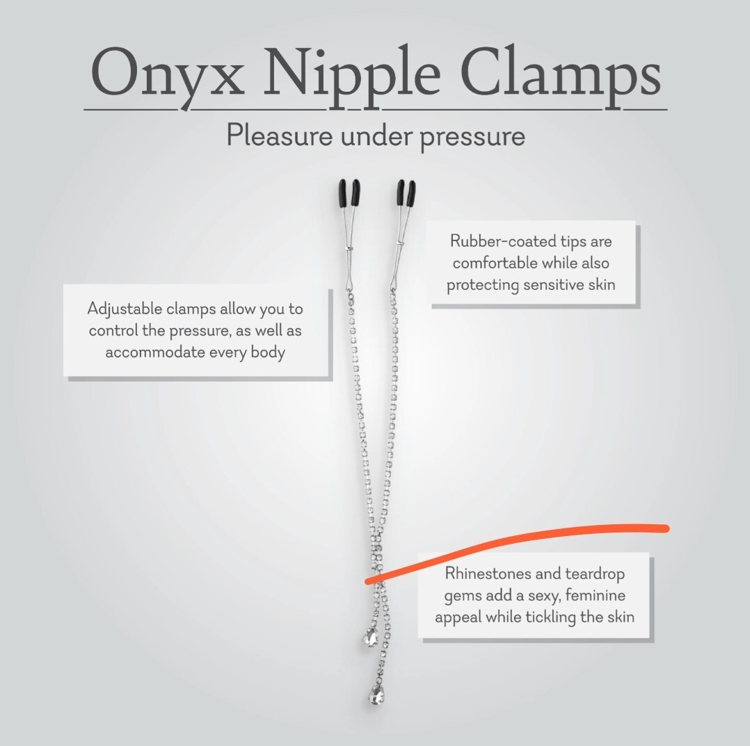 Pure Romance- Onxy Nipple Clamps- new- free shipping