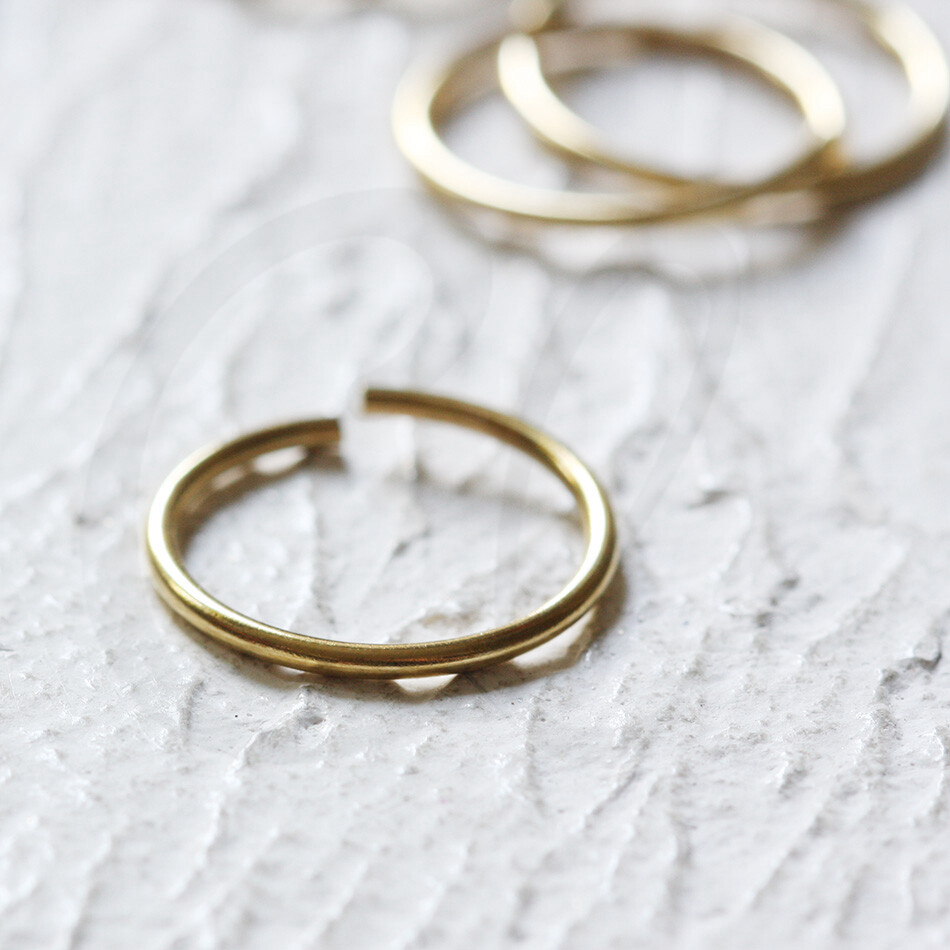 40 Pieces Raw Brass Brass Base Jump Rings- 16x1.2mm (CW-4358C)