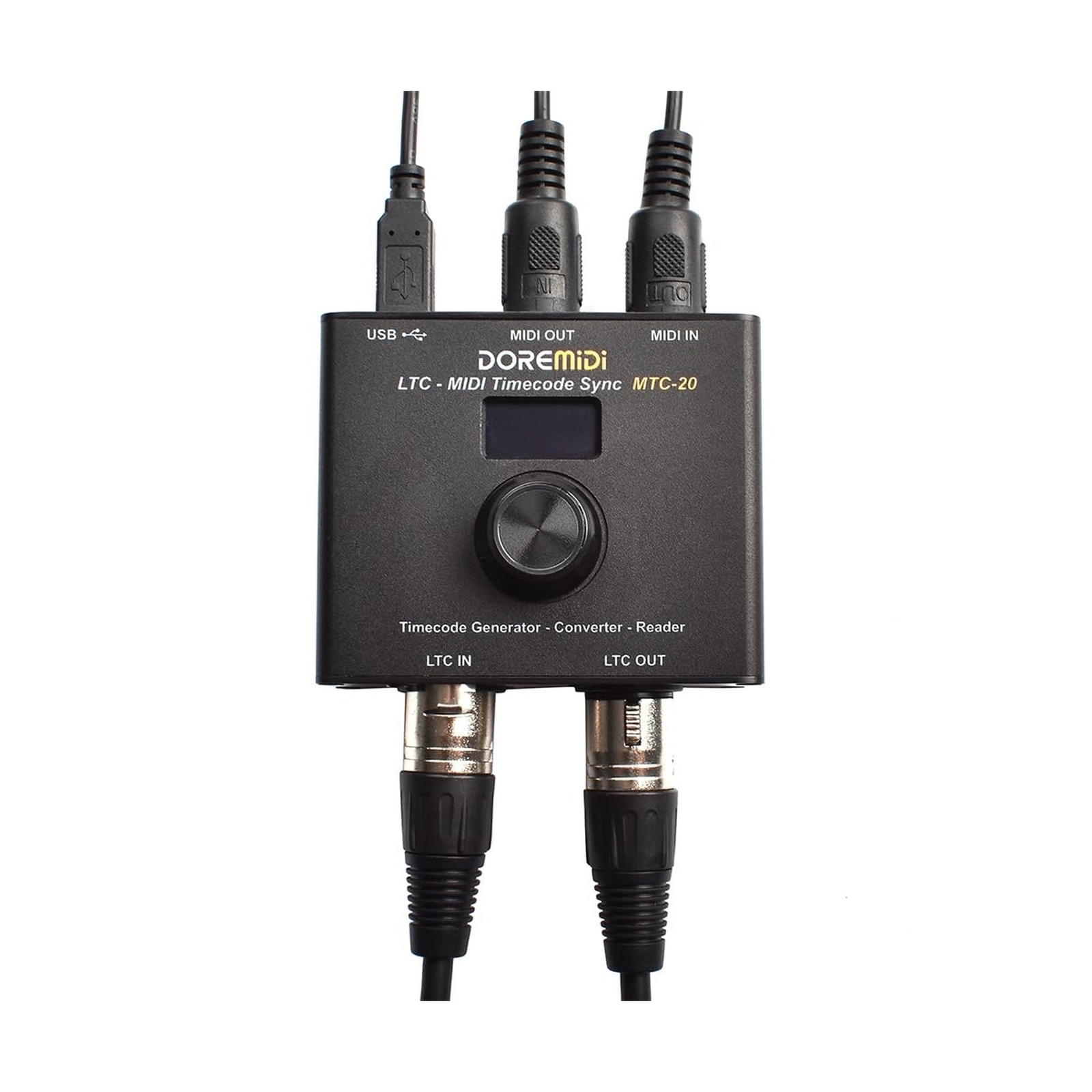 LTC-MIDI Timecode Sync (MTC-20) device to synchronize MIDI timecode and SMPTE...