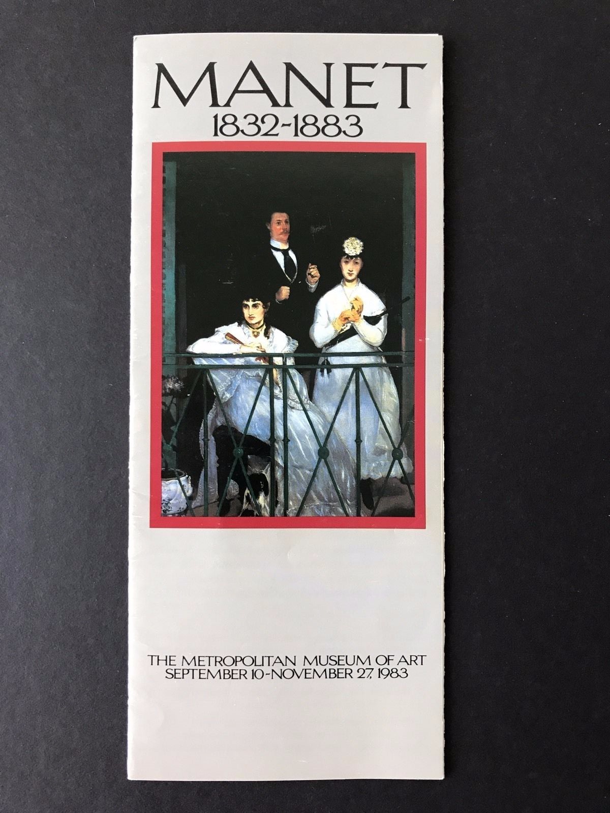 Manet 1832-1883, exhibit brochure, Met Museum of Art, 1986, French impressionist
