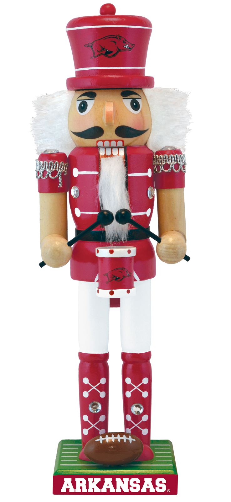 MasterPieces - Arkansas Razorbacks - NCAA Decorative Nutcracker - 12" Tall
