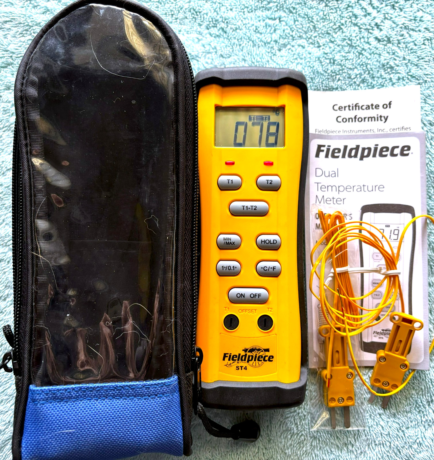 FIELD PIECE - 2 Channel K-Type THERMOCOUPLE TEMPERATURE METER (Complete-works)
