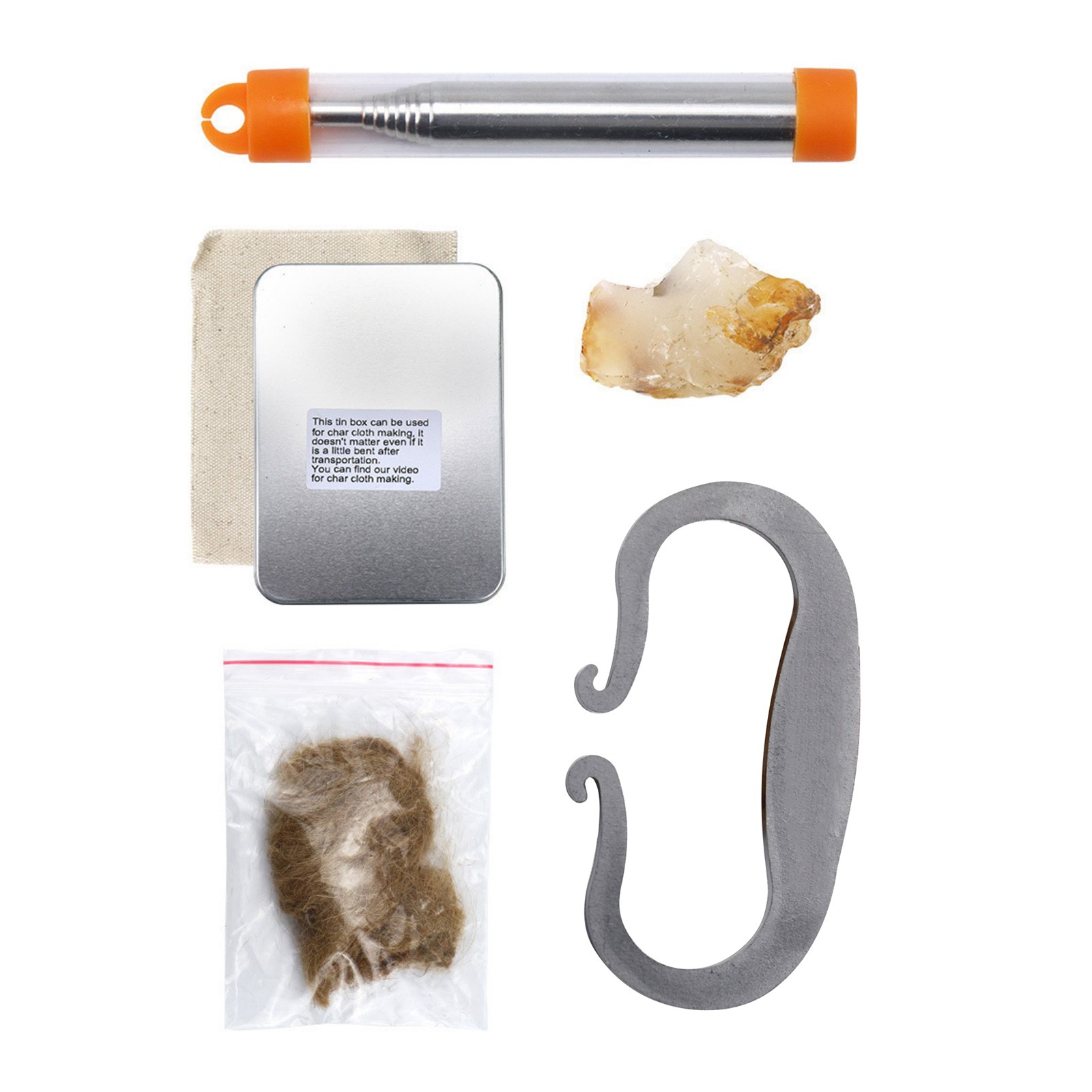 Fire Making Kit High Carbon Steel Flint Starter 15K Strikes Emergency Tool