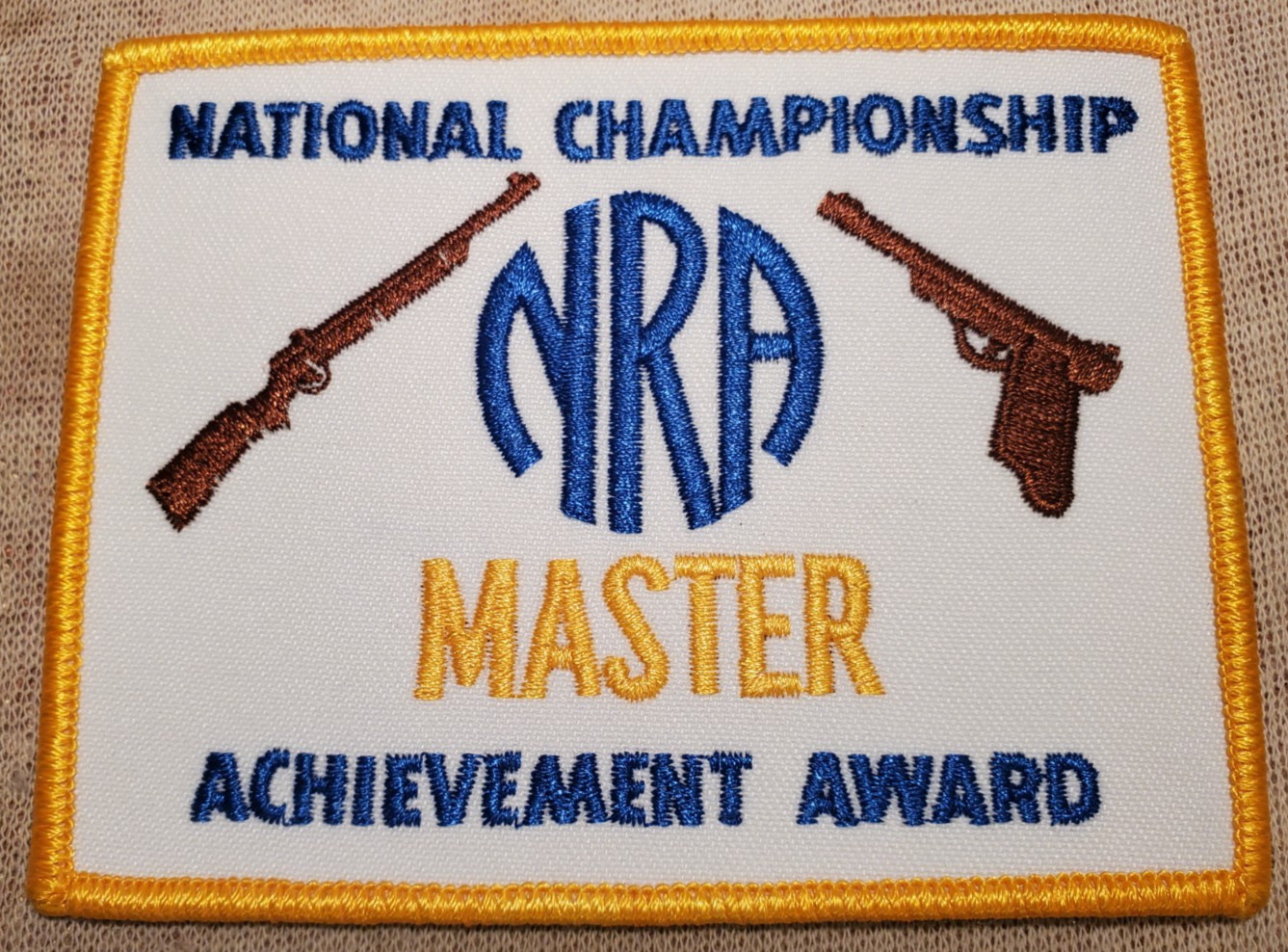 US National Rifle Association NRA Master Ach. Award Patch-3.5Inx4.5In
