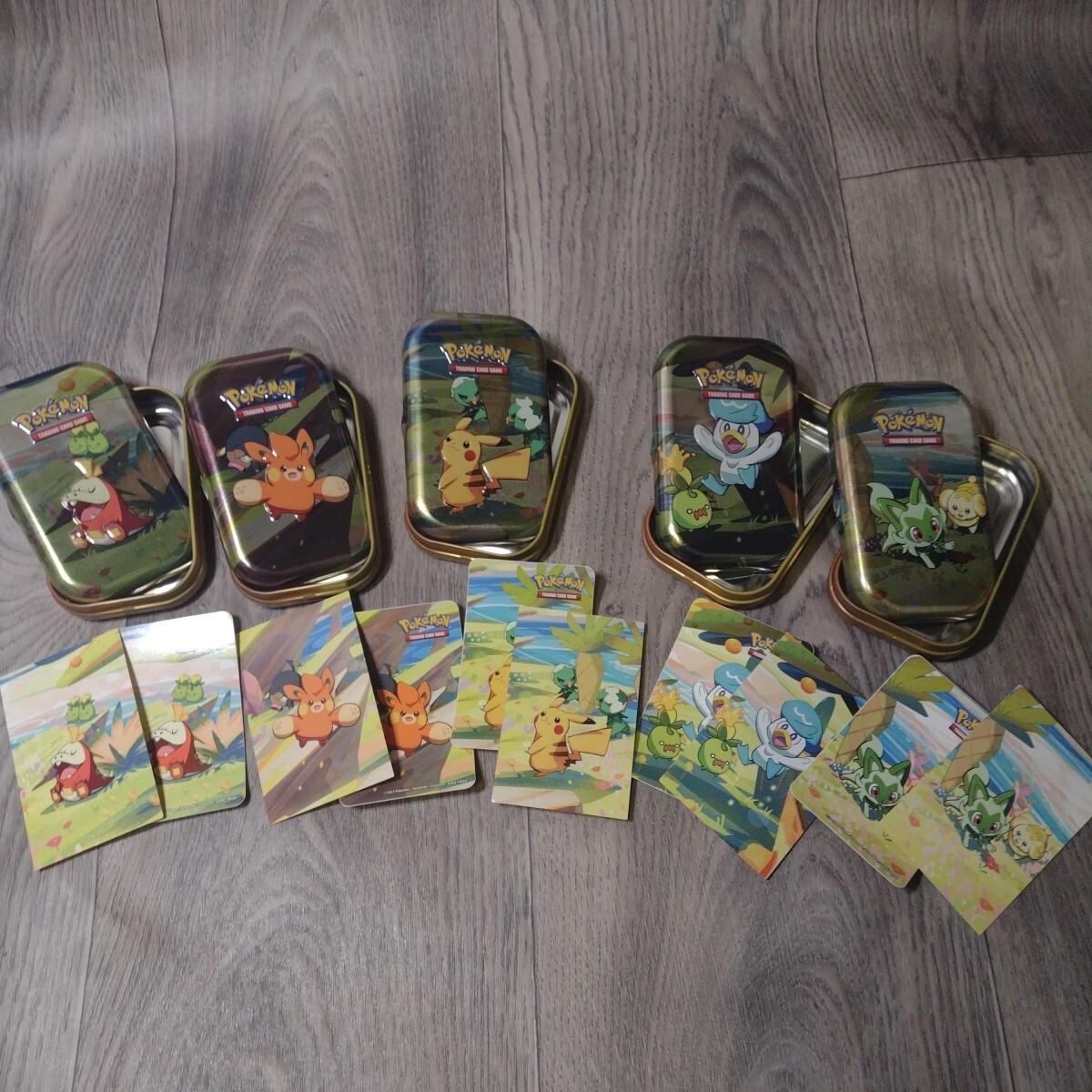 Set Of Paldea Friends Pokemon Mini Tins, Tins and Promos, Cards Not Included