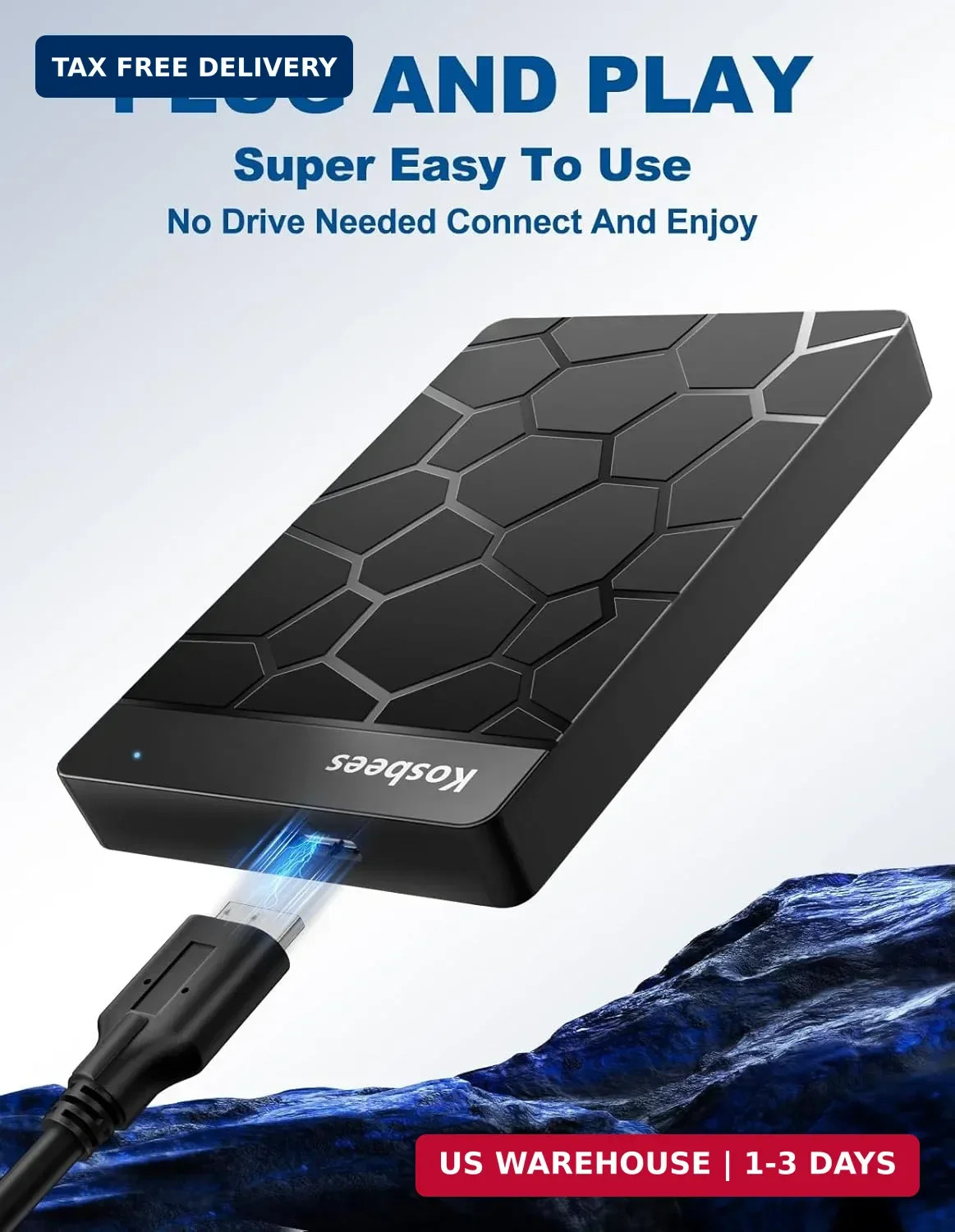 500GB External Hard Drive for Windows & Mac