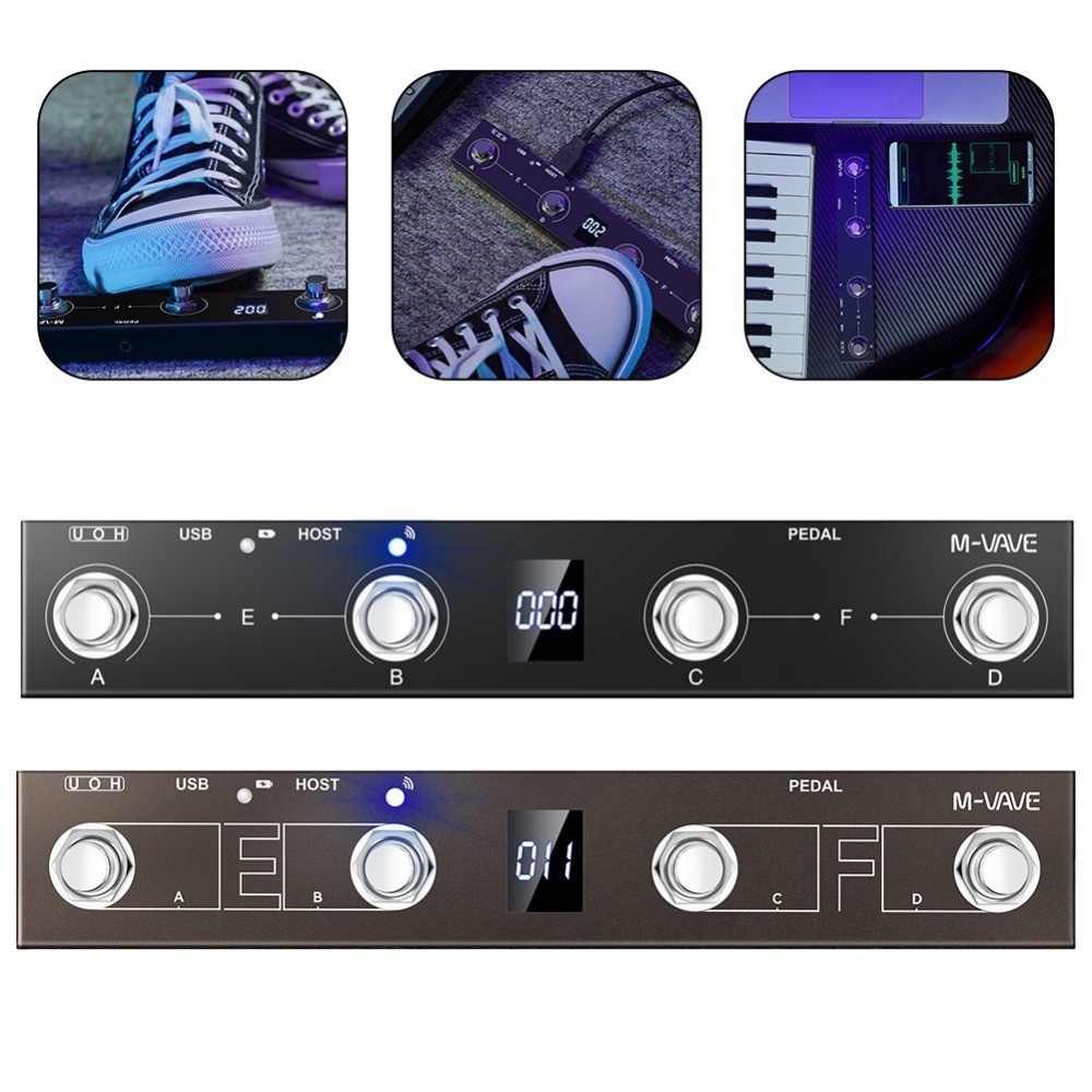 For MIDI-Pedal With Quick Charge And Long Battery Life For MVAVE Portable