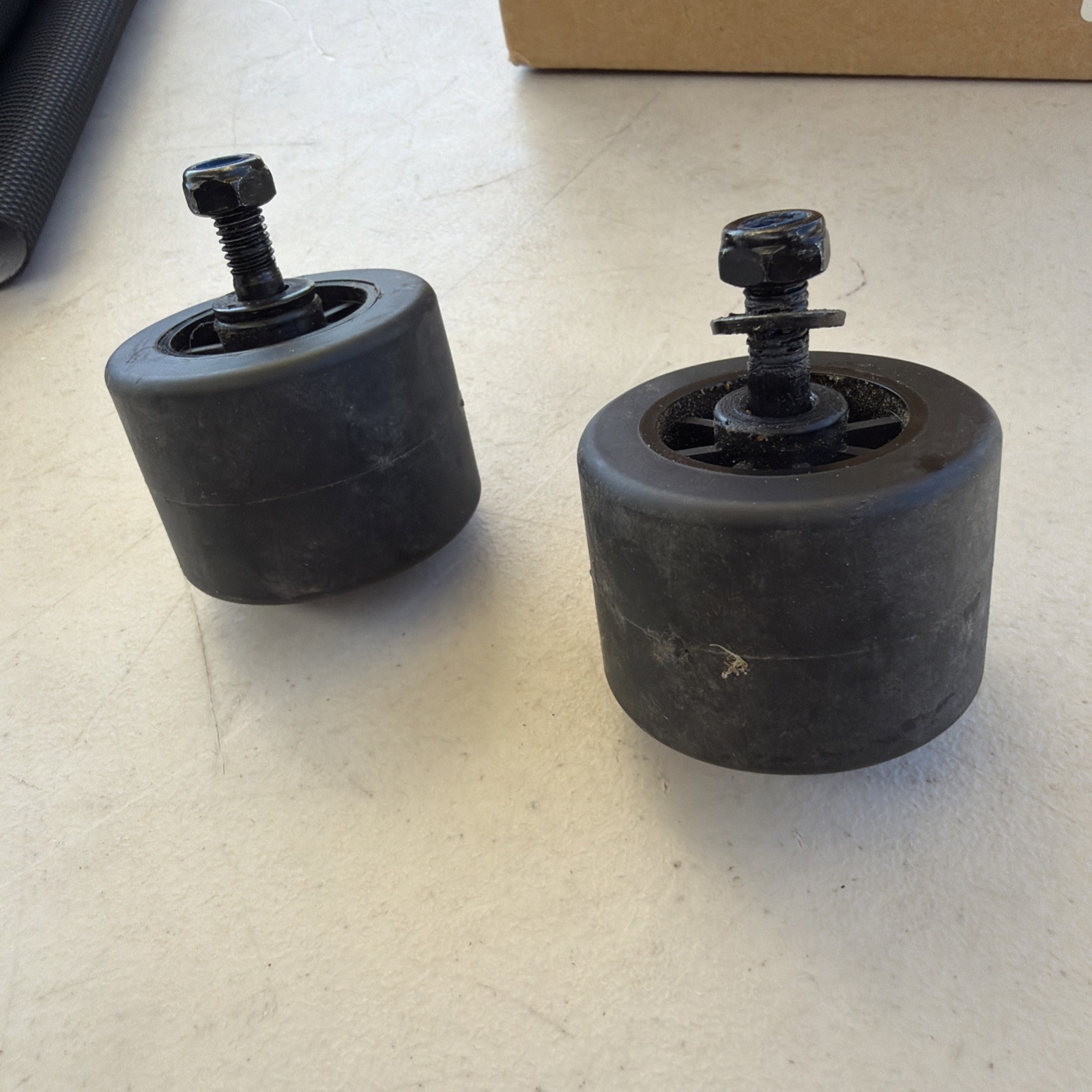 Used OEM Precor 921 925 Front Wheels w/bolts for 9.21 9.25 Factory Original pair