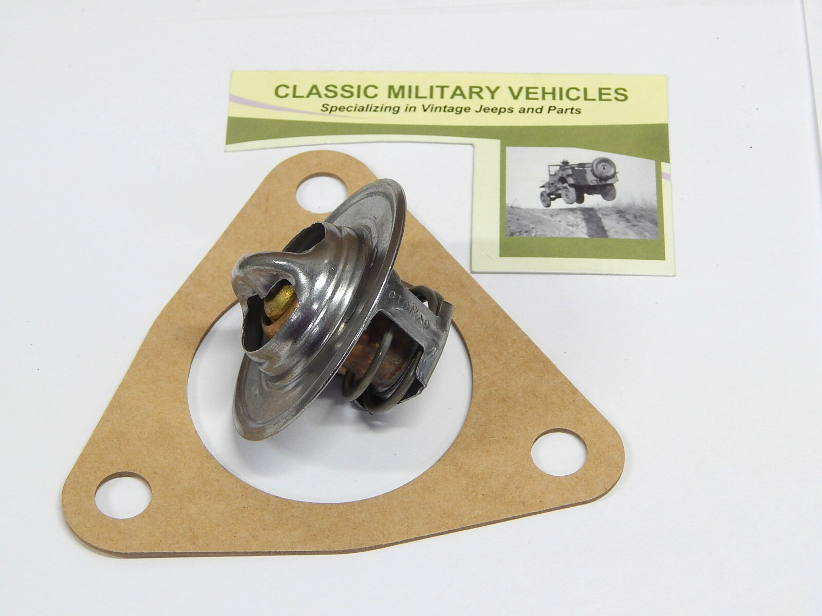 Willys CJ2A Thermostat & Gasket 160 Degree Jeep Willys L134 CJ3A MB M38 Ford GPW