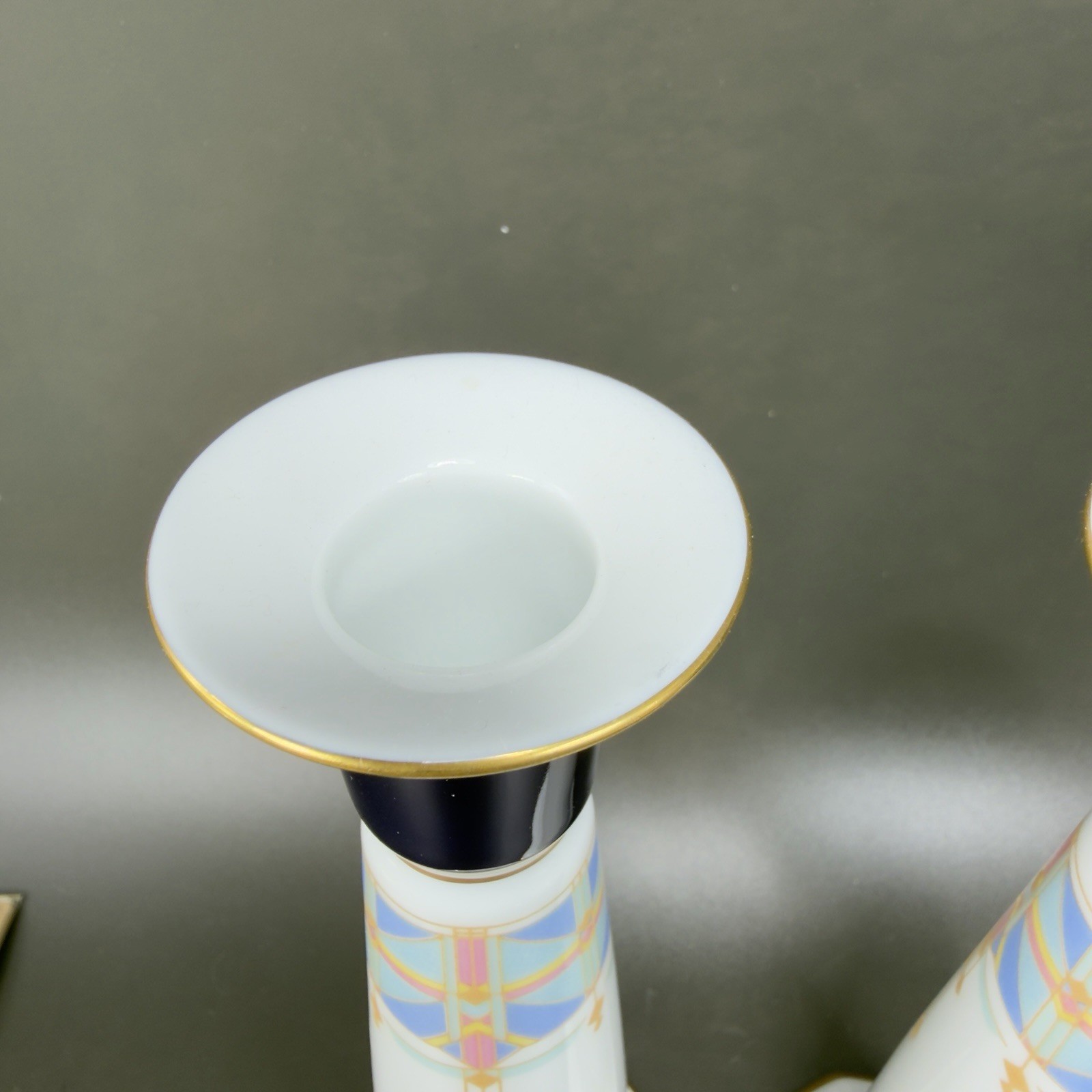 Noritake Fine Porcelain Legacy Porcelain Candle Stick Holder Votive Set 2 VTG