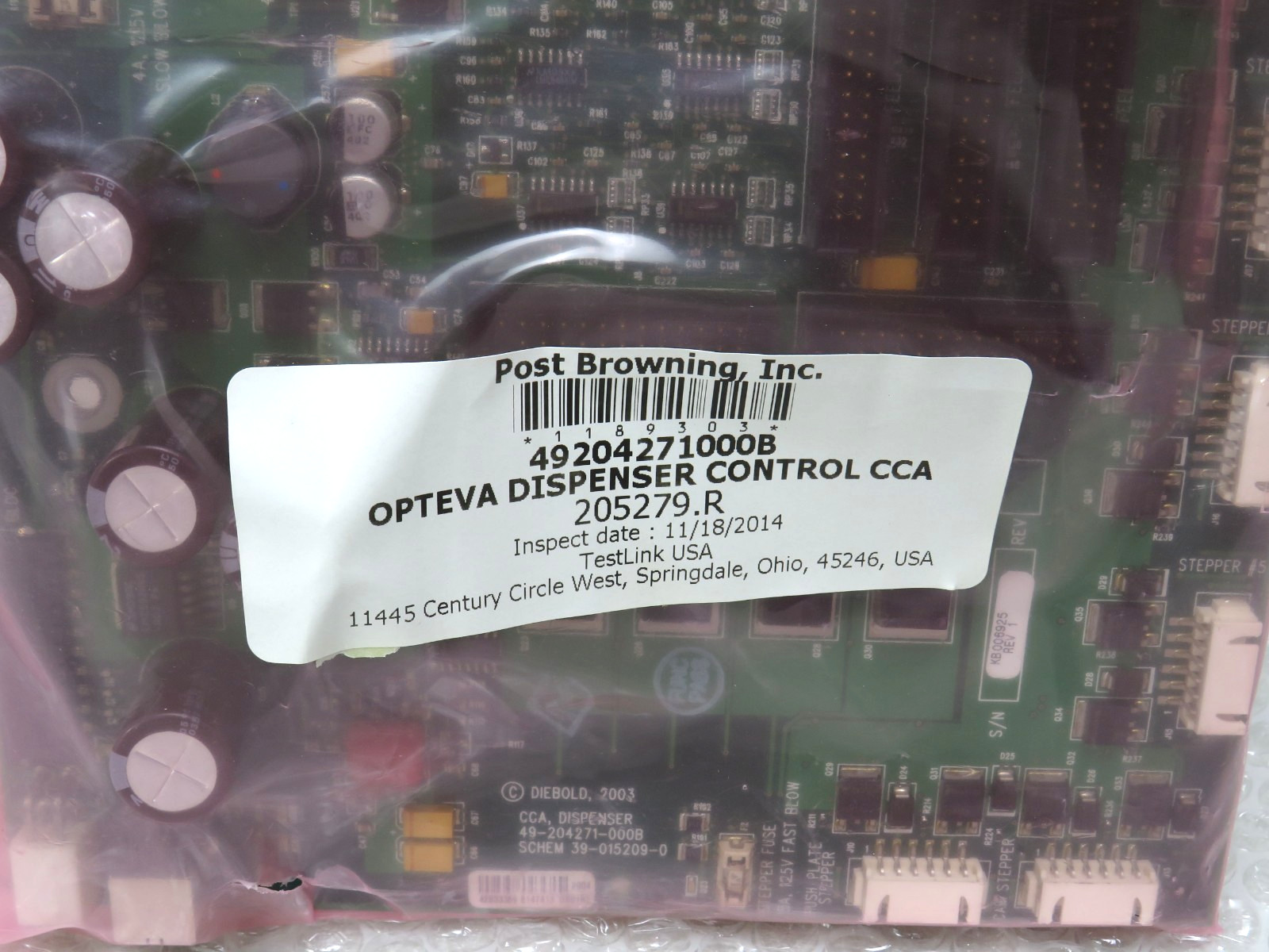Diebold 49-204271-B Opteva CCA Dispenser Controller [CTC]