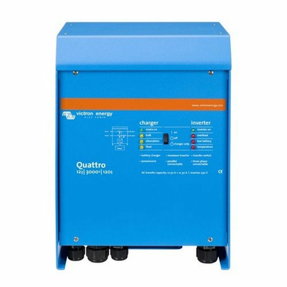 Victron Energy QUA485021100 Quattro 48V 5000W Pure Sine Wave Inverter Charger