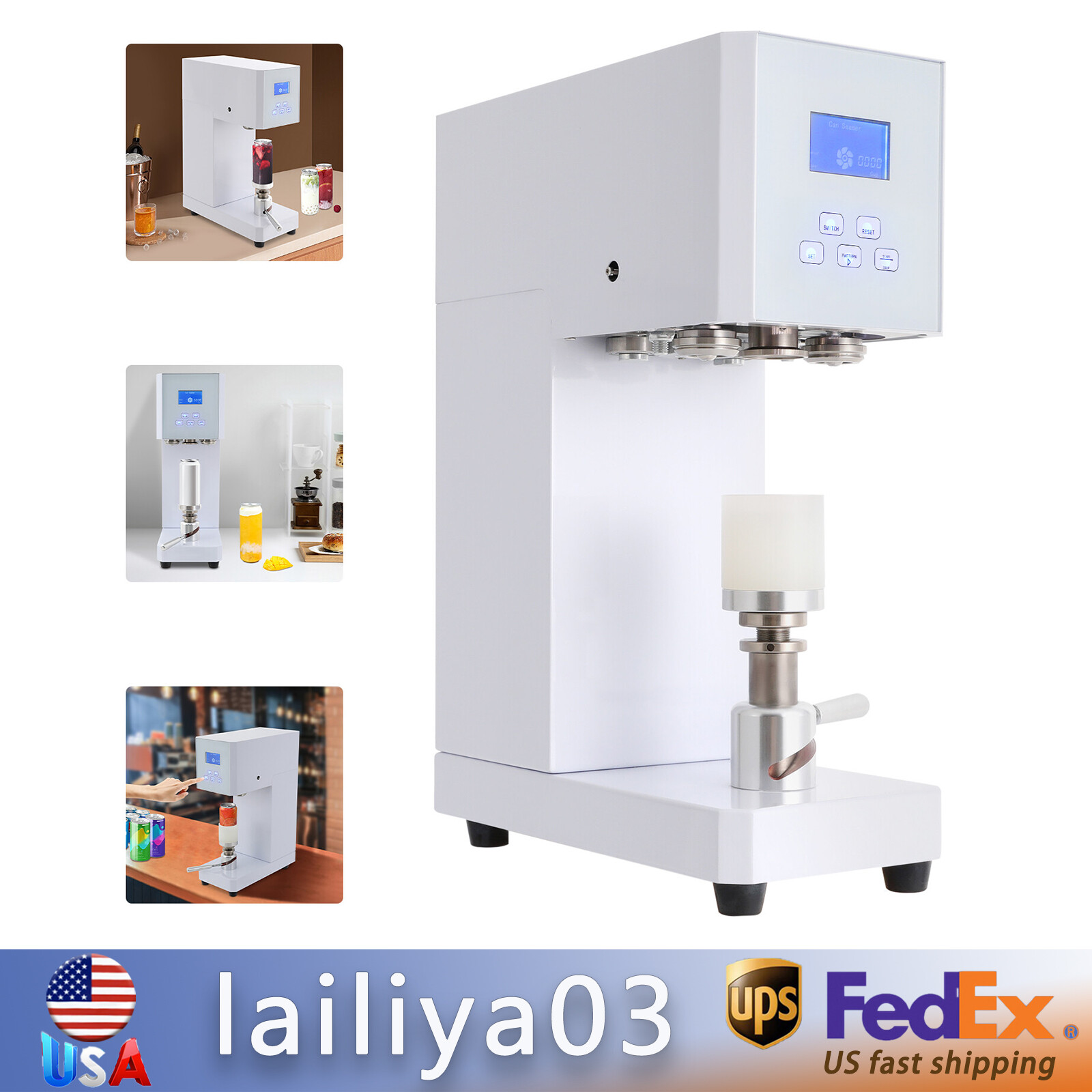 370W Automatic Can Sealing Machine Electric Cup Sealer Machine with Counter 110V