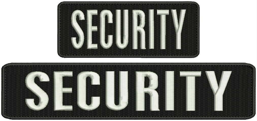 Security embroidery patch 3x10 and 2x4 hook