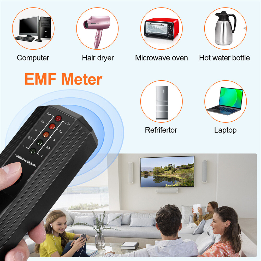 EMF Meter Electromagnetic Radiation Tester LED indicator Dosimeter Detector New