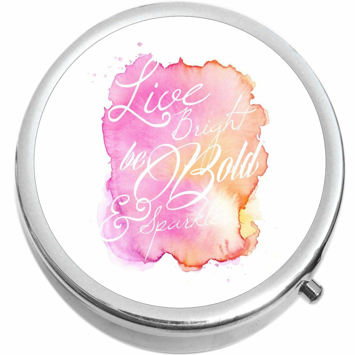 Live Bright Be Bold Sparkle Medicine Pill Box