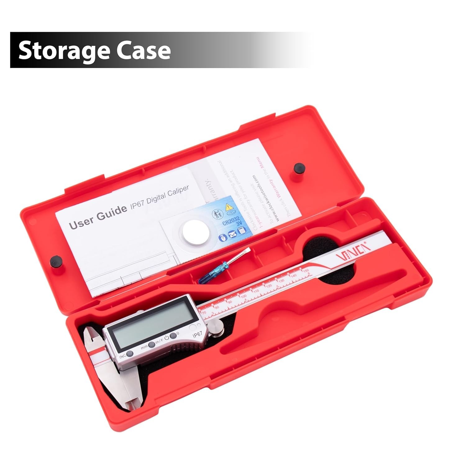 Precision Bluetooth Caliper, Inch/Metric/Fraction Conversion