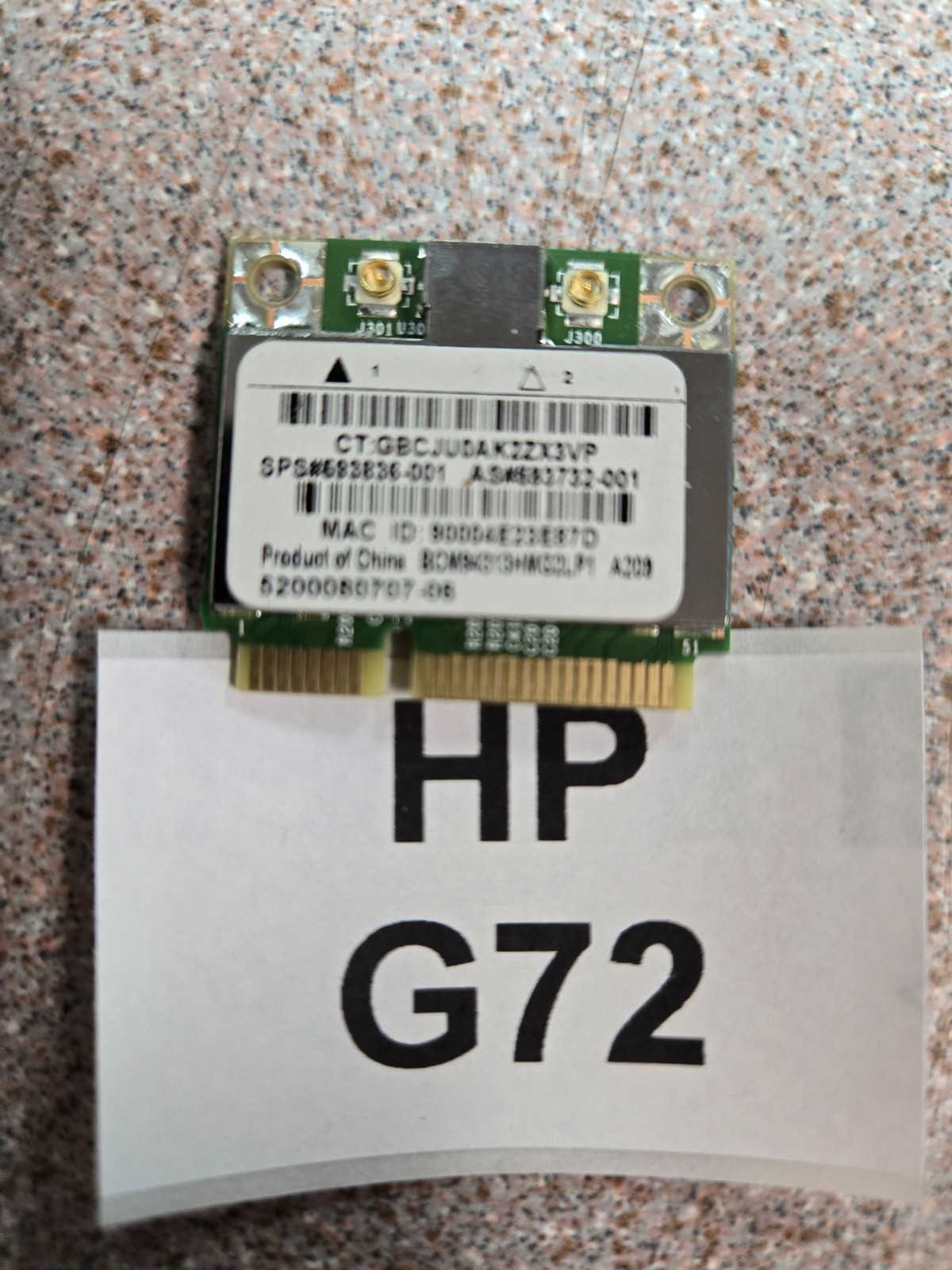 HP G72-B66US Wireless Card