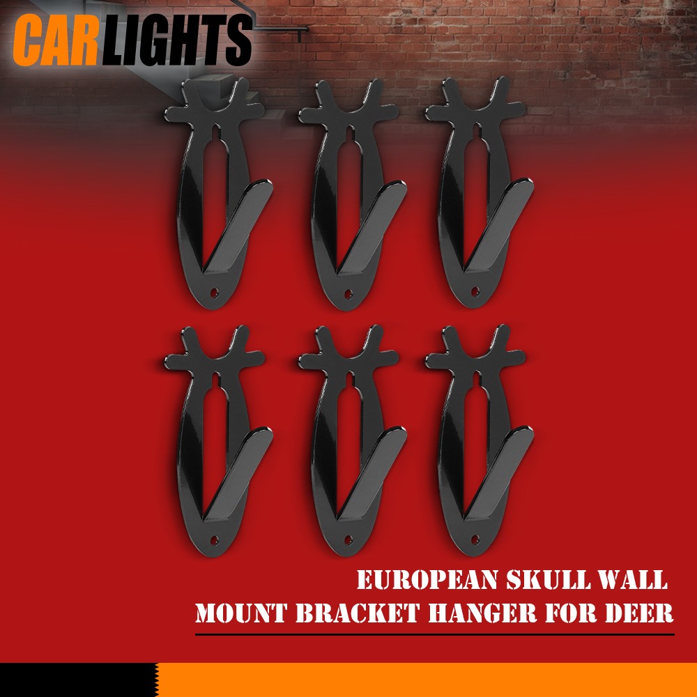 Mount Bracket 6x European Mount Wall Hanger Hook Set Deer Antelope Antler Skull