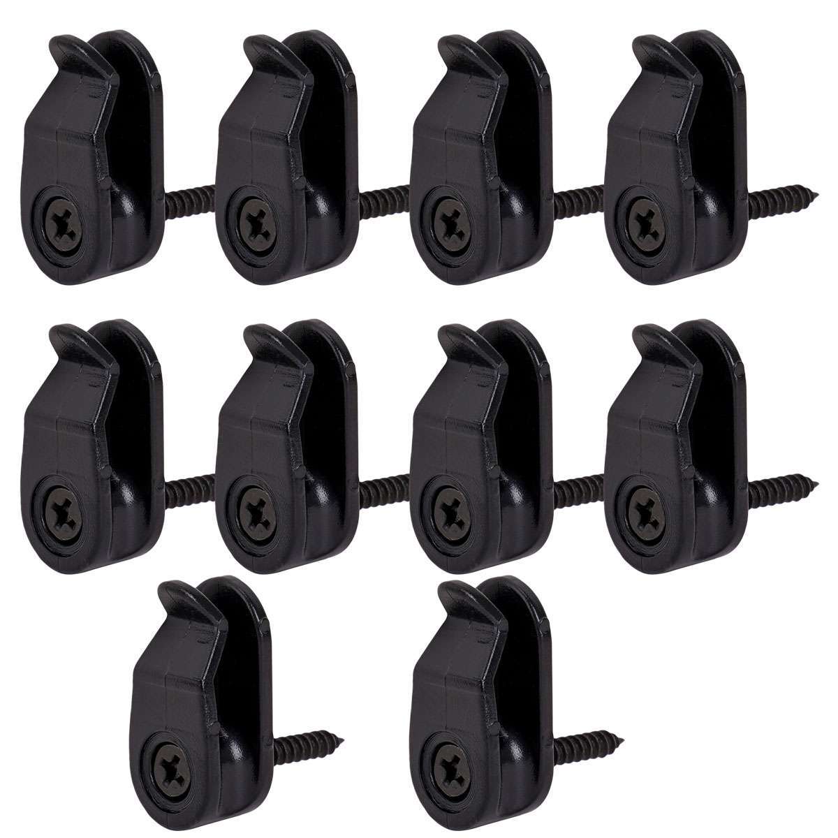 10 Pcs String Light Clips Plastic Cable Clips Outdoor Wire Wall Clips With Screw