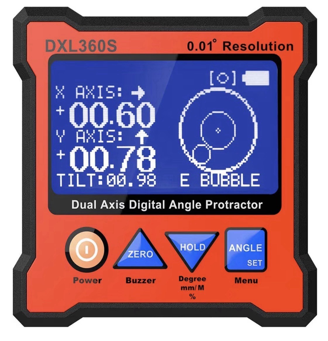 WIWU Dual Axis Digital Angle Protractor Level Gauge Inclinometer Gyro Box NEW