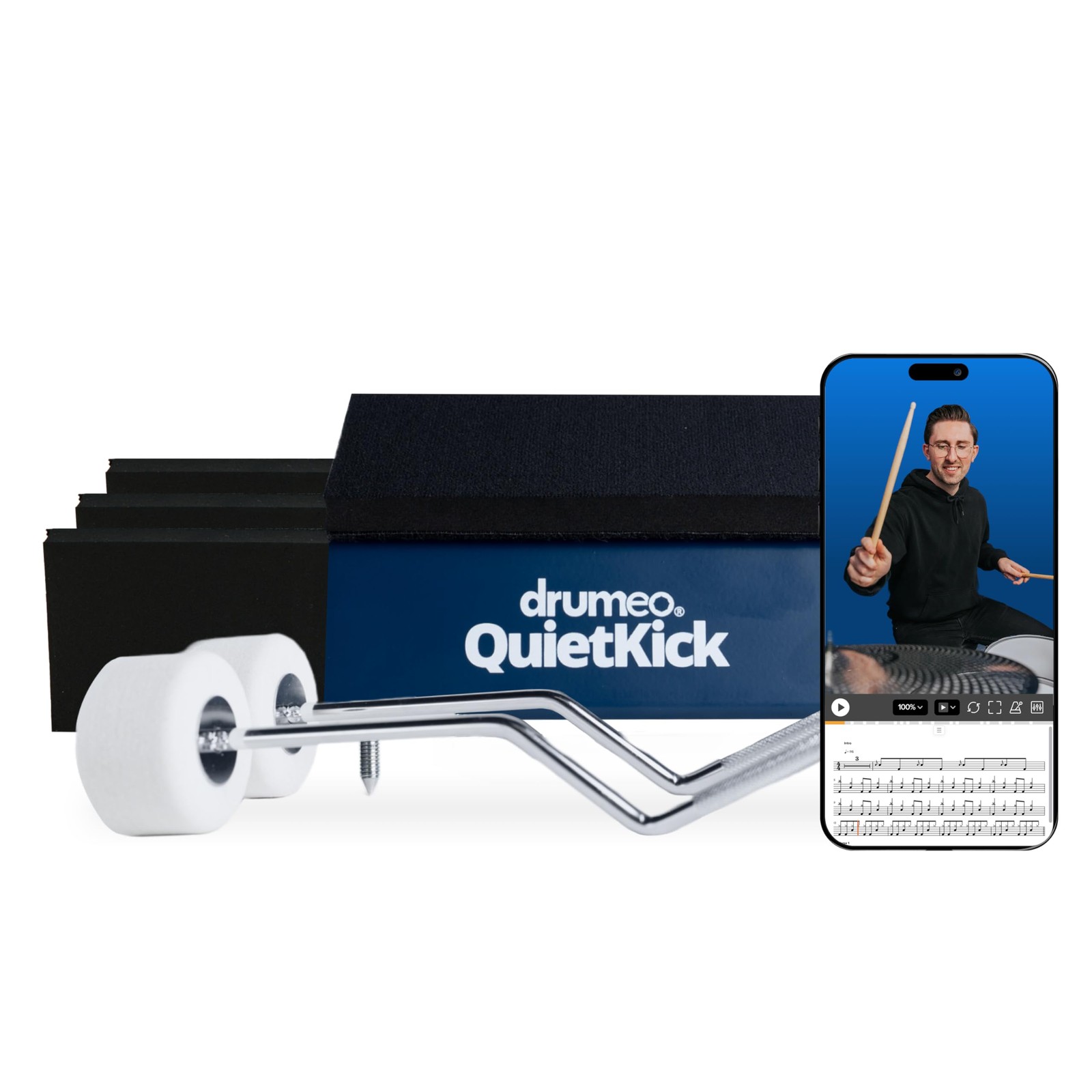 Drumeo QuietKick Double Pedal