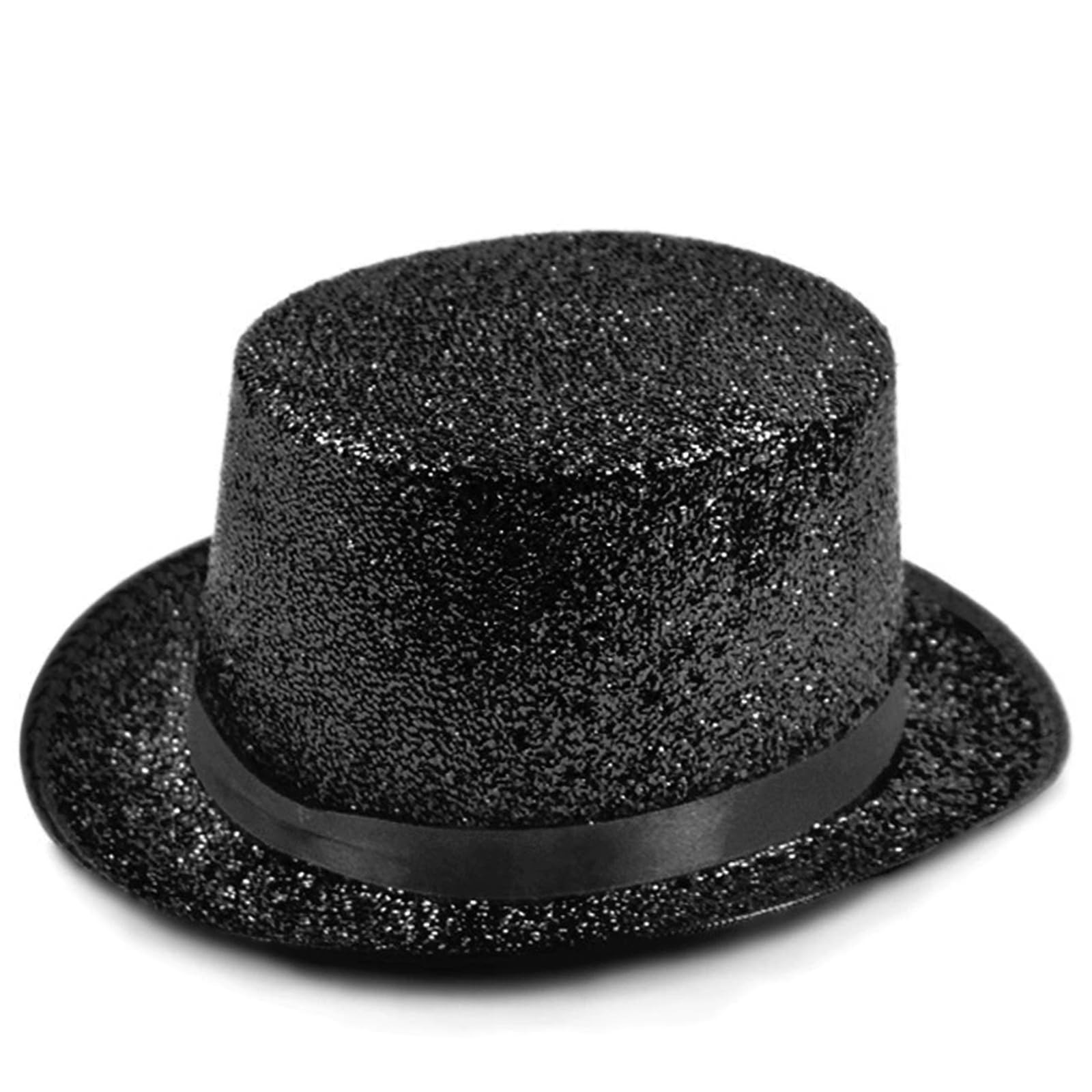 Top Hat Shiny Sequin for Men Women Adult, Magician Victorian Pilgrim Theatric...
