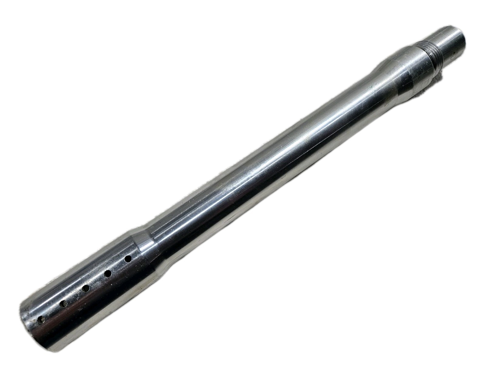 10 inch 5 Hole Ported Tip Silver Spyder Piranha JT VL Paintball Gun Barrel