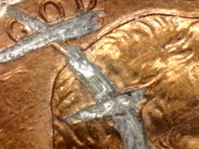 1993 Lincoln Cent Struck-Through Wire/Thread Error Est. MS63 RD UNC Large Error