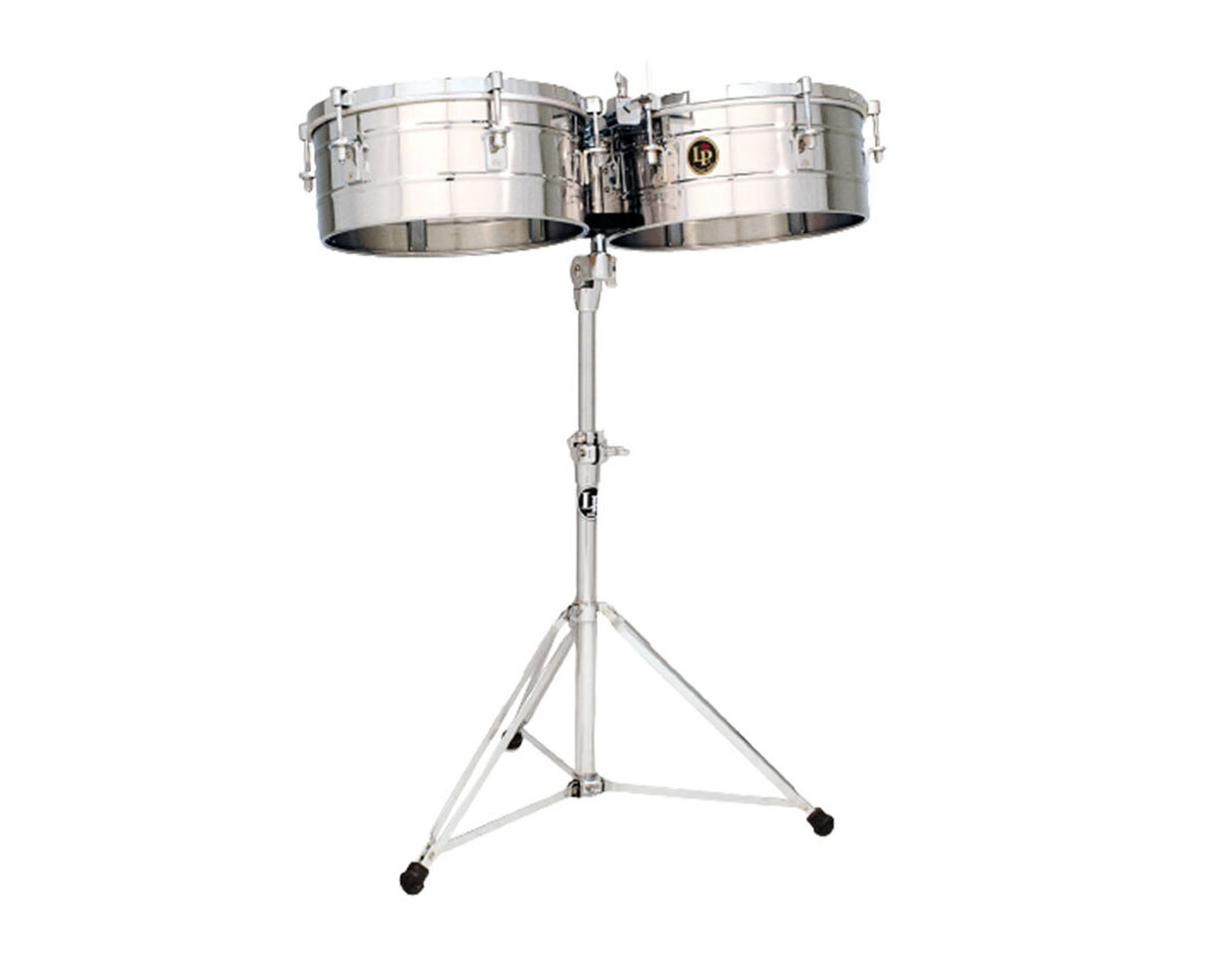 Latin Percussion Tito Puente 14" and 15" Timbales - Stainless Steel