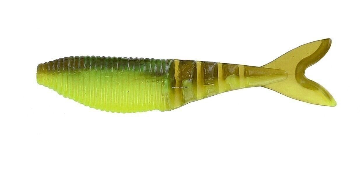 Yamamoto Zako Forked Tail Swimbait 4 In Green Pumpkin No Flake 6/Pk 134-06-929