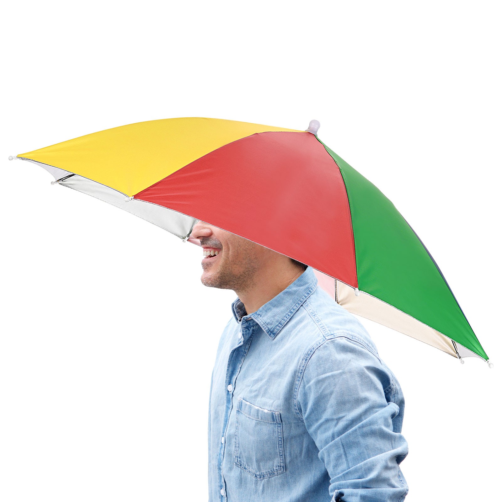 1 Pc 26\" Outdoor Handless Umbrella Hat [Watermelon]