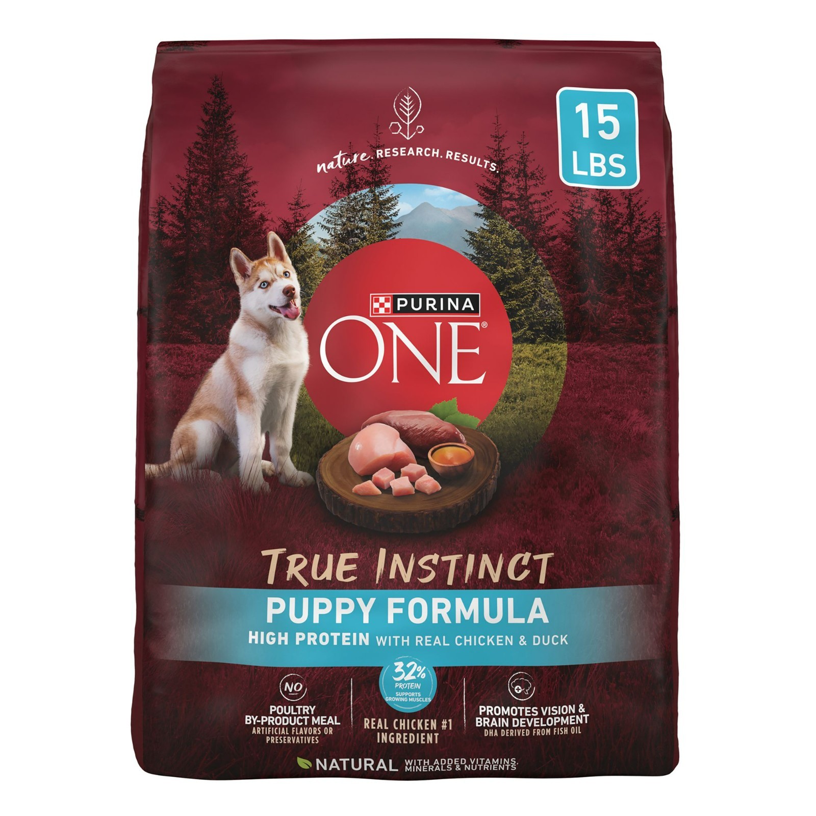 New With Tags ONE True Instinct Puppy Food Chicken Duck 15Lb