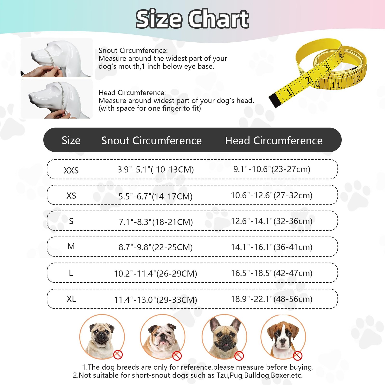 Soft Dog Muzzle for Small Medium Large Dogs Long Snout Breathable Air Mesh Dr...