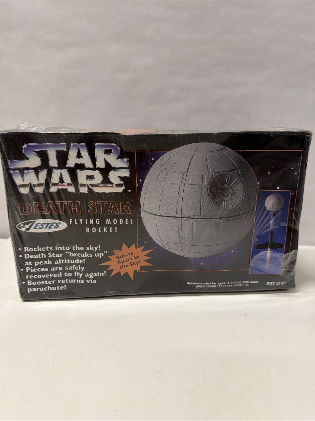 1997 Estes Star Wars Death Star Flying Model Rocket-New In Box-Wrapped