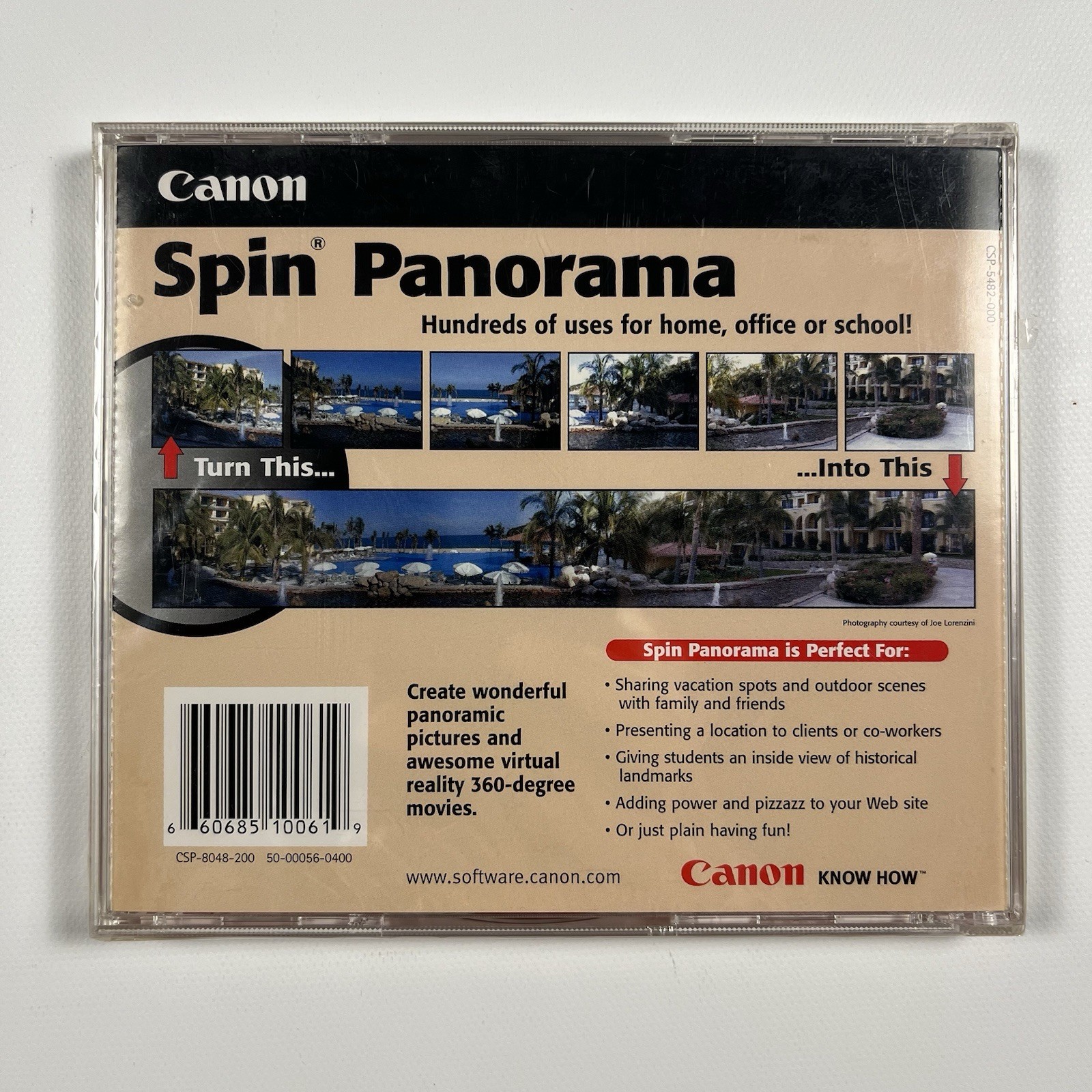 NEW & SEALED Canon Spin Panorama Software CD-ROM Panoramic Photo Creator Mac/PC