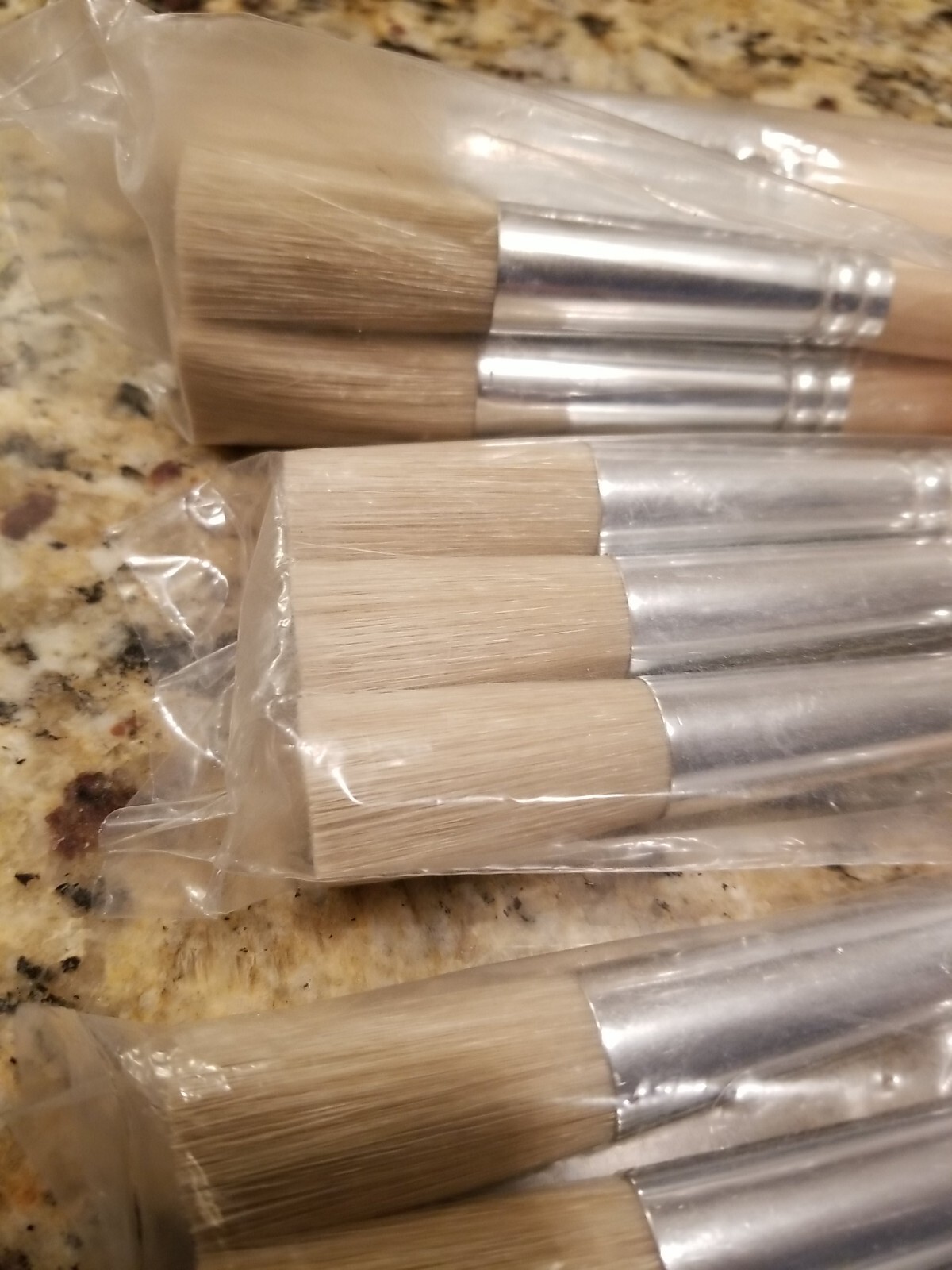 NEW 3 CERAMIC CRAFT DUSTING BRUSHES, LONG HANDLE