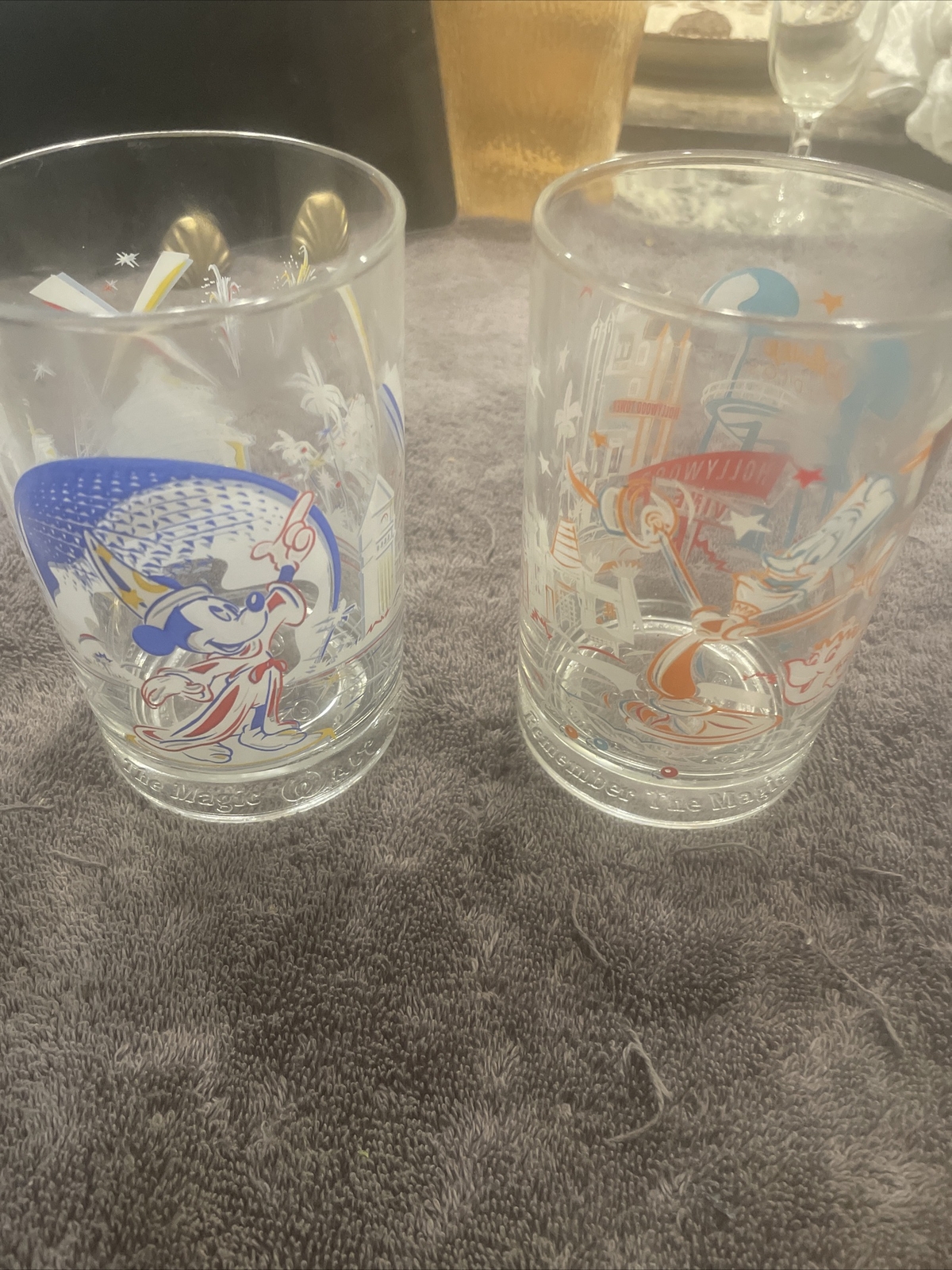Vtg 1996 McDonalds Walt Disney World Remember The Magic 25th Anniversary Glasses