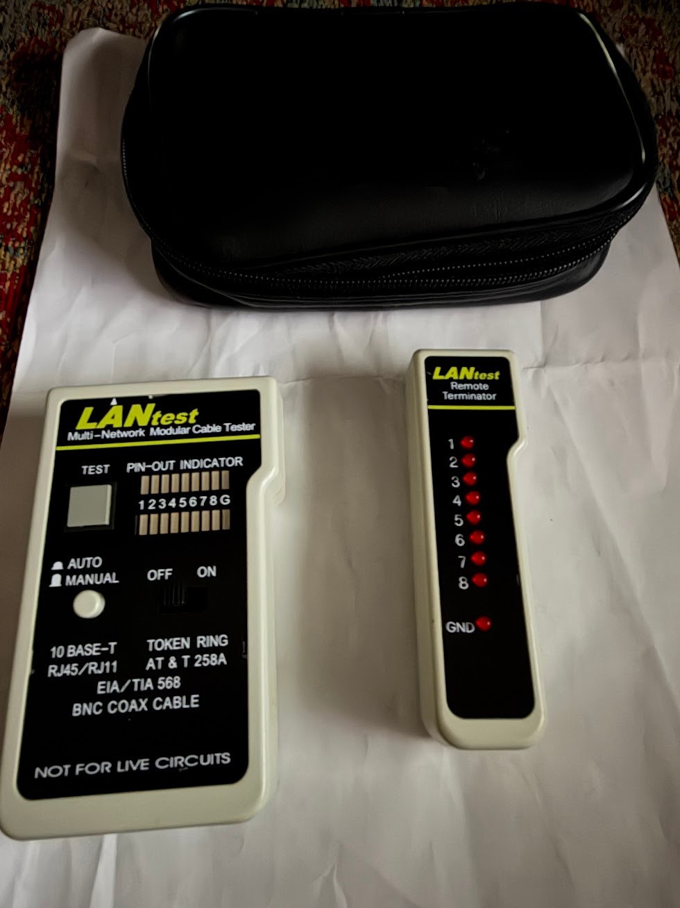 LANtest Multi-Network Cable Tester RJ45 RJ11 Remote Terminator w/Case