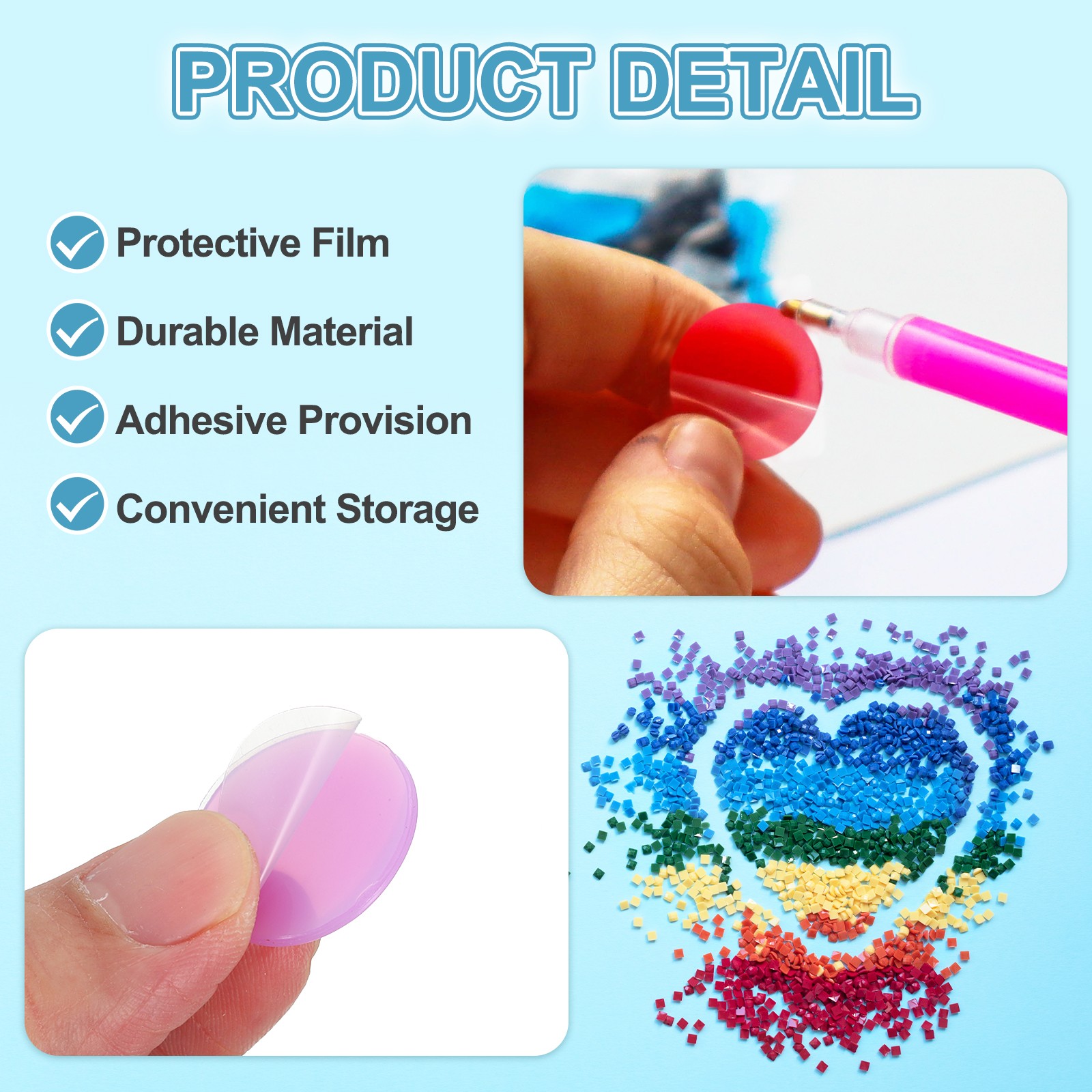 15PCS Diamond Art Painting Wax with Box DIY Wax Refills(23mm/0.9", Purple)