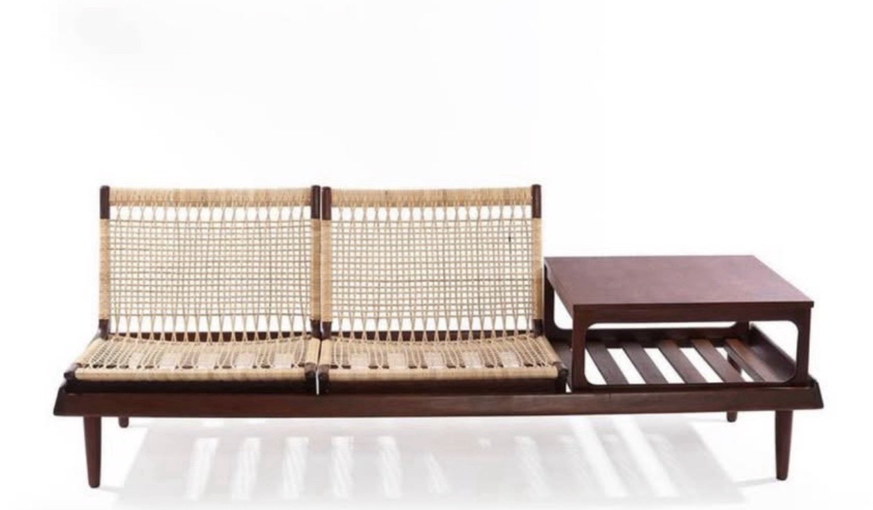 Danish Mid Century Teak Tv 161 Modular Bench by Hans Olsen for Bramin Mobler